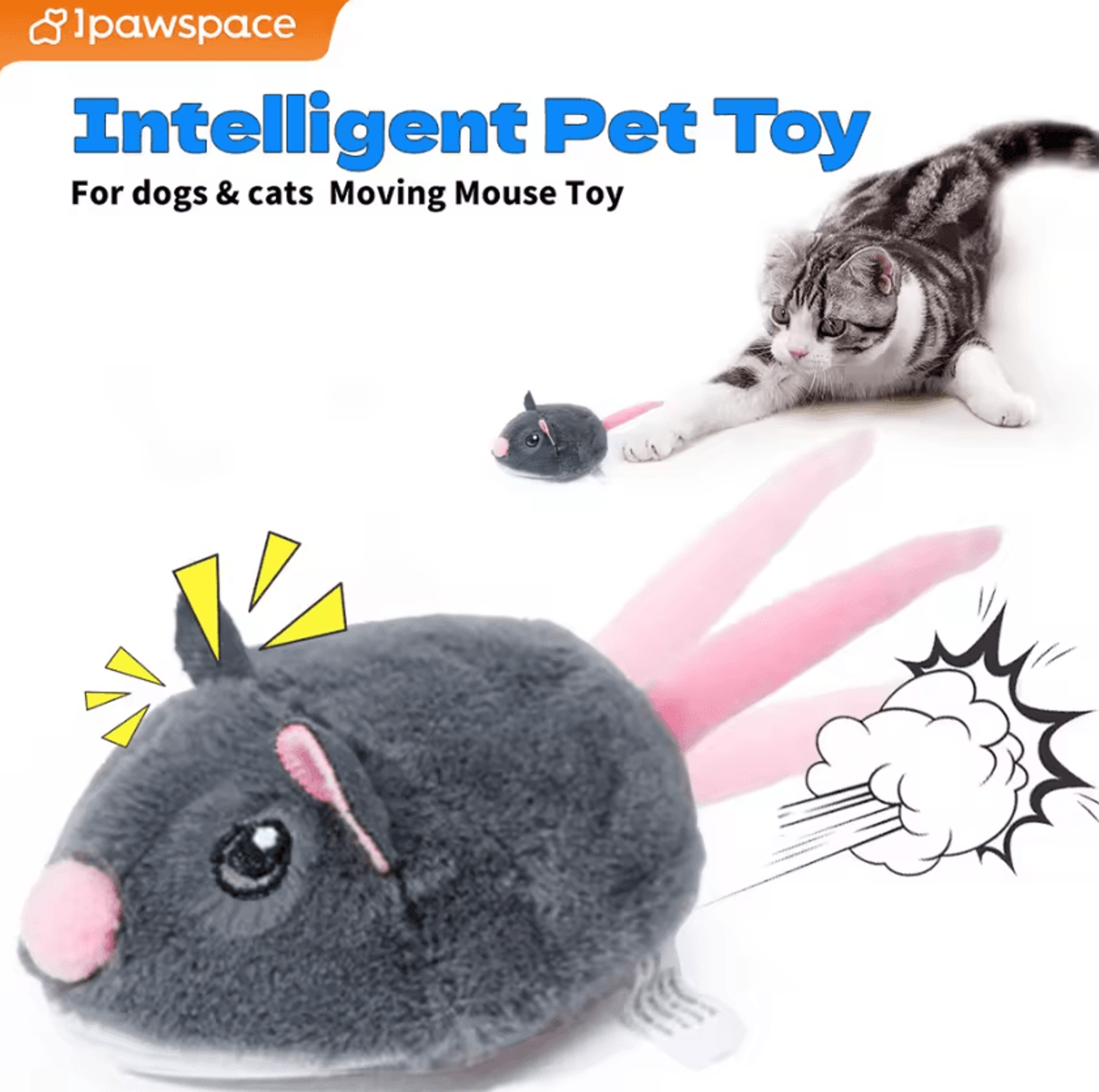 Smart Moving Mouse Interactive Cat Toy 0