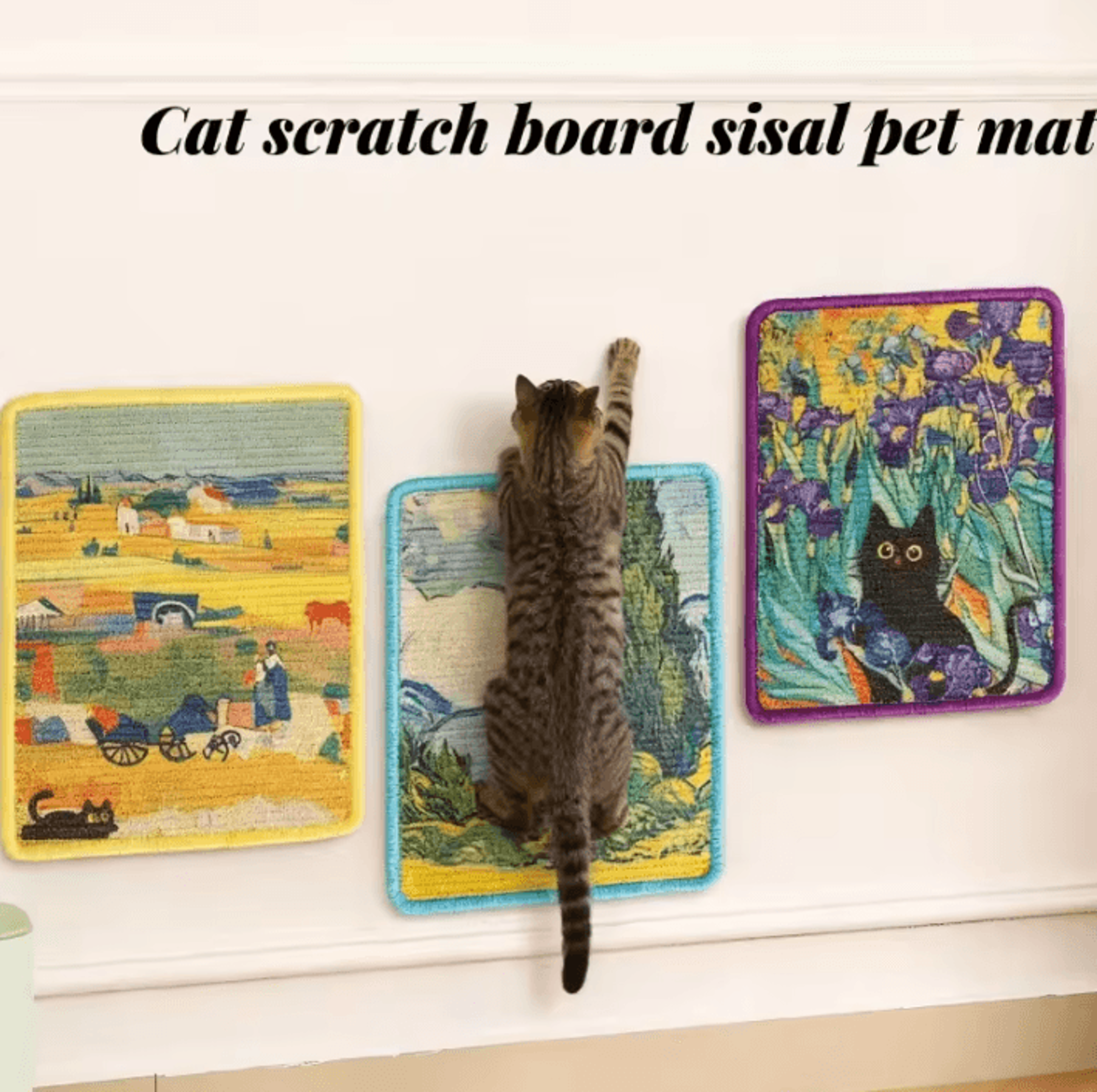ClawGuard WallMount Sisal Cat Scratching Mat 0