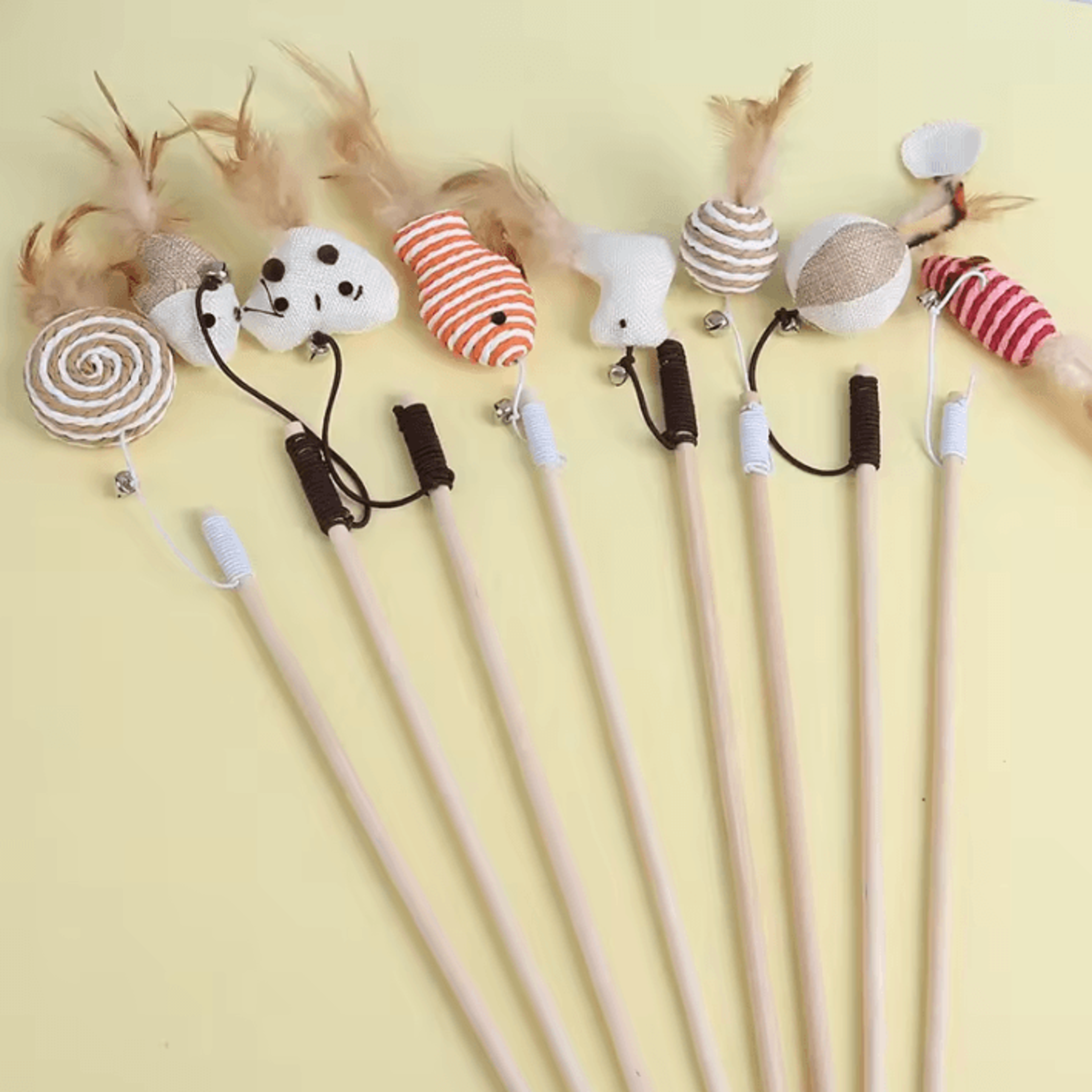 WhiskerHunter Mouse  Feather Cat Teaser Wand 0