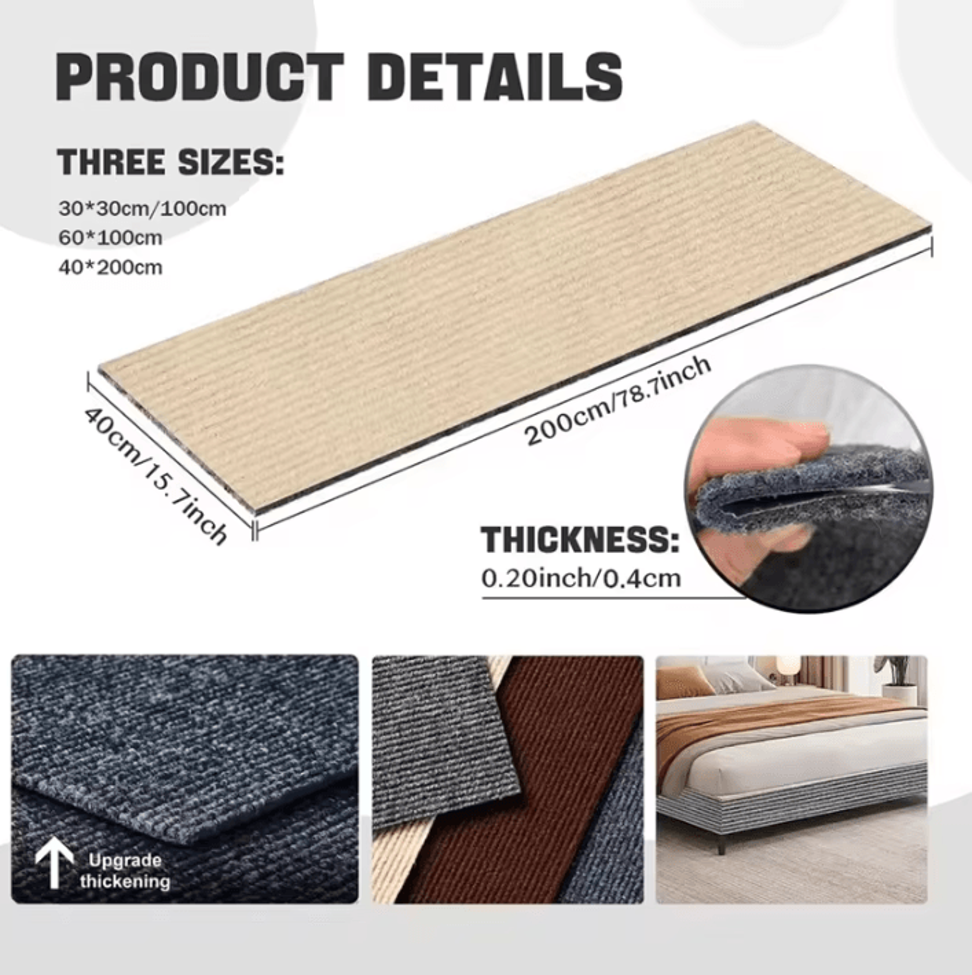 ScratchShield SelfAdhesive Cat Scratch Protector Mat 1