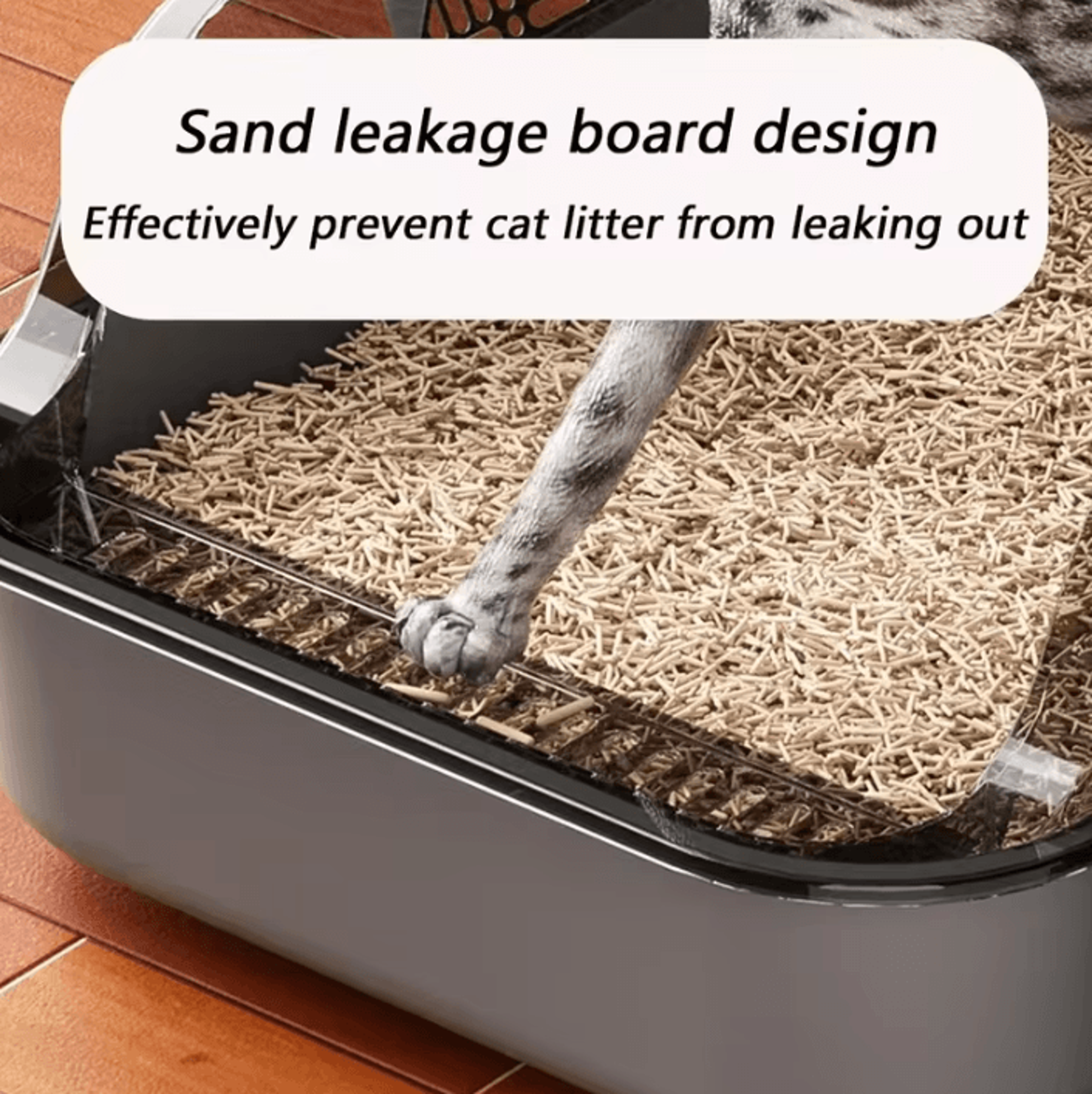 SplashGuard SemiEnclosed Cat Litter Box 2