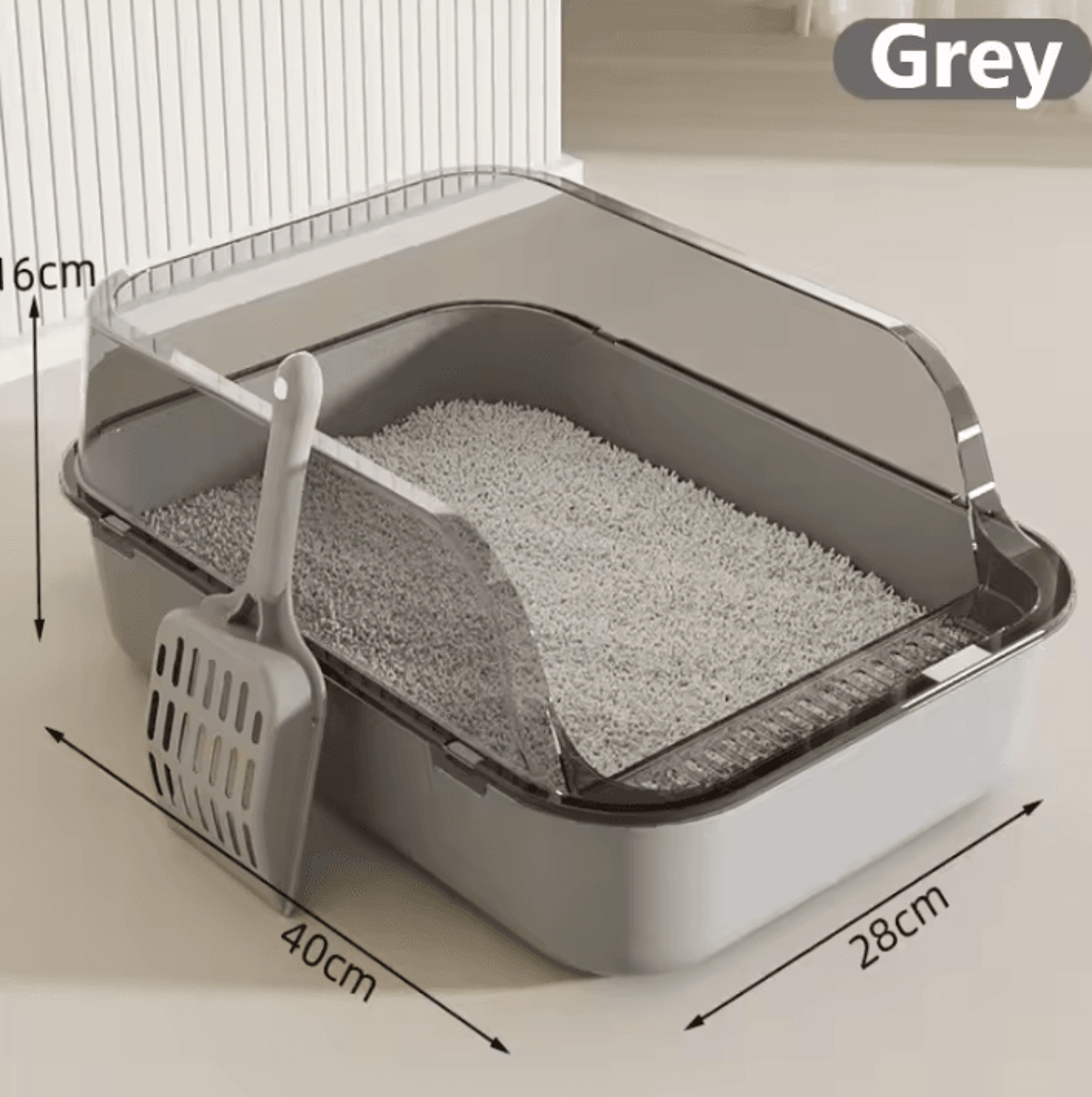 SplashGuard SemiEnclosed Cat Litter Box 4
