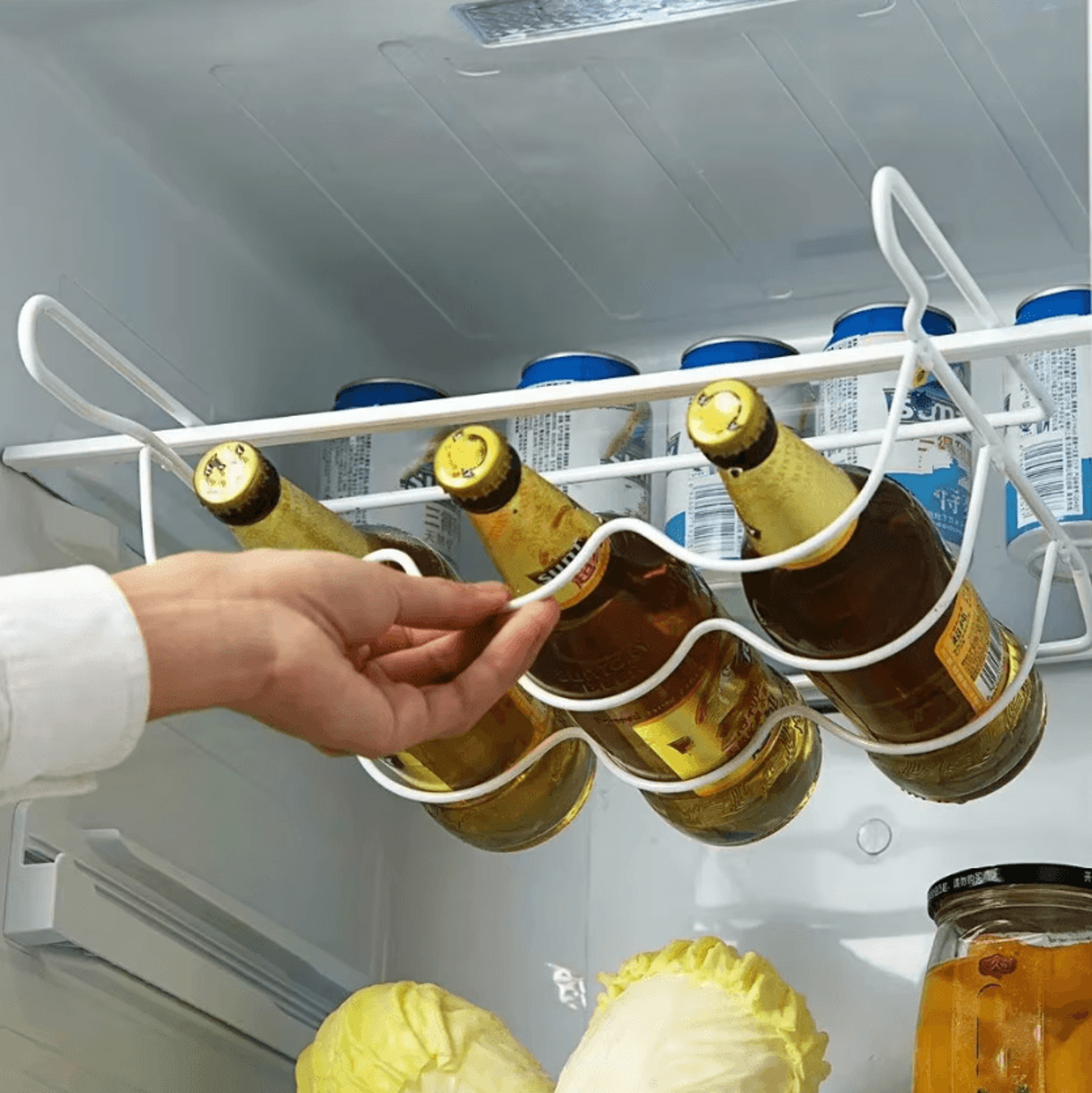 ChillStack Refrigerator Bottle Organizer Rack  Wine Bottle Holder 0
