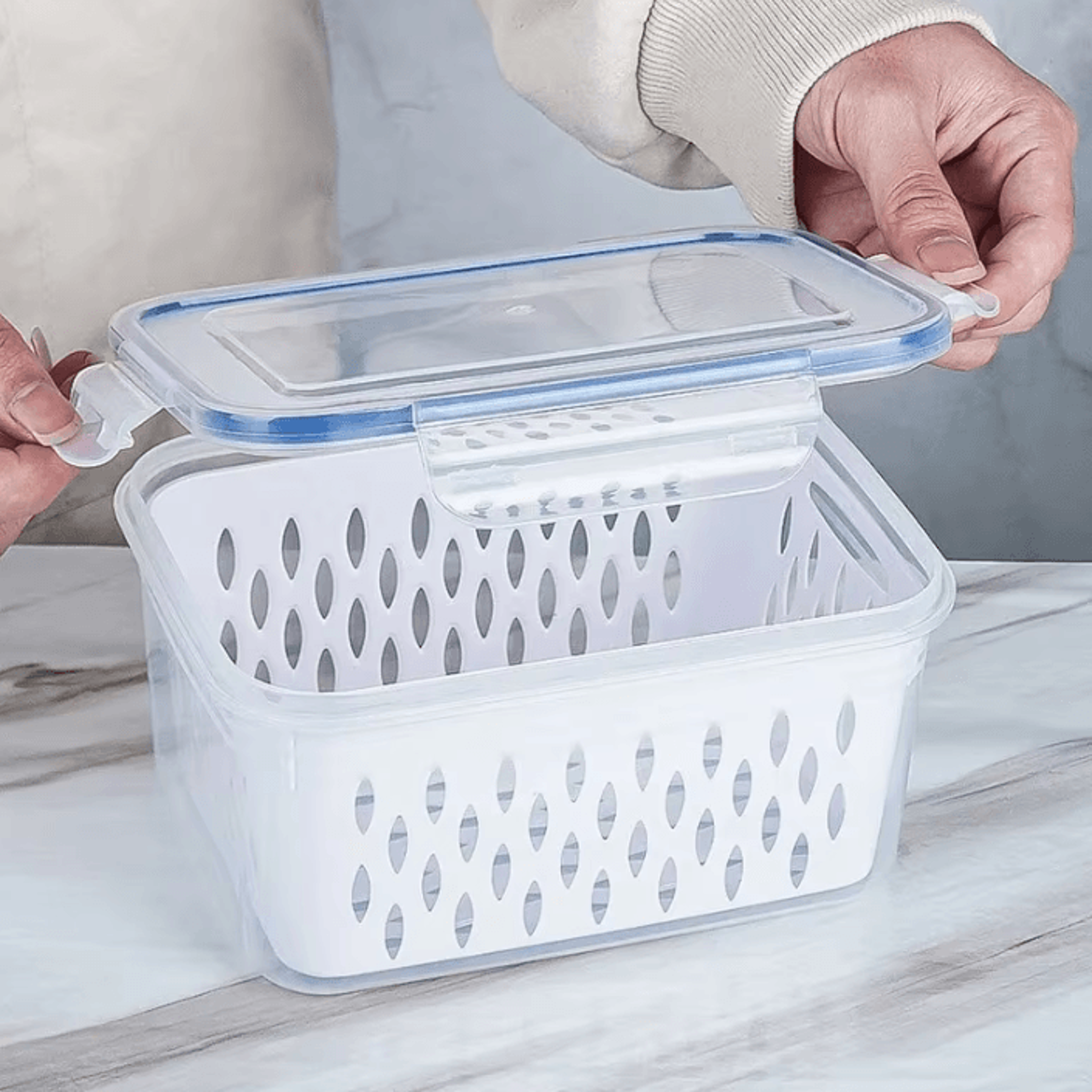 FreshLock Produce Storage Container  Fruit Vegetable Keeper Box 0