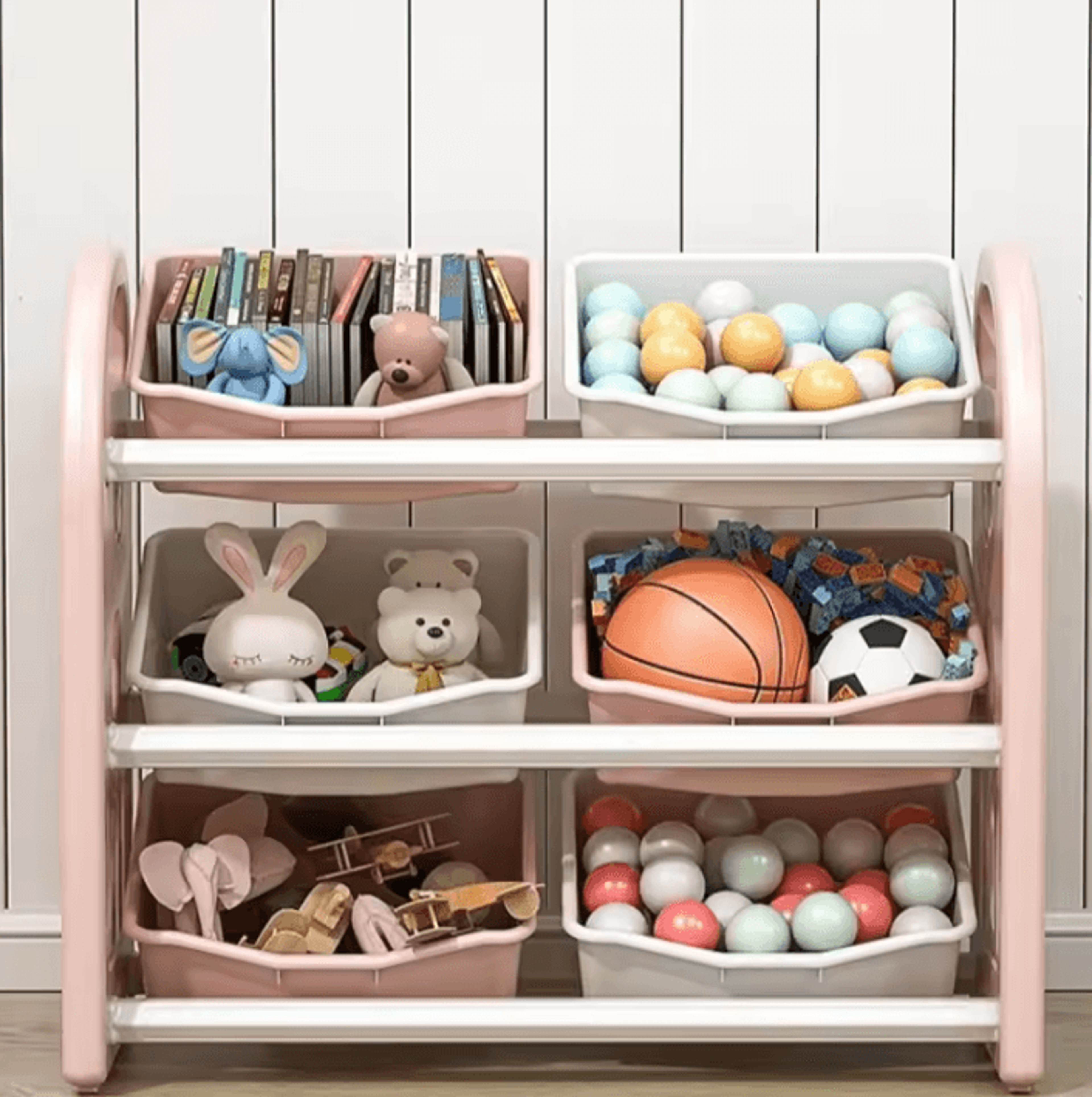 SortNest Large Capacity Toy Storage Cabinet  MultiCompartment Organizer Box 1