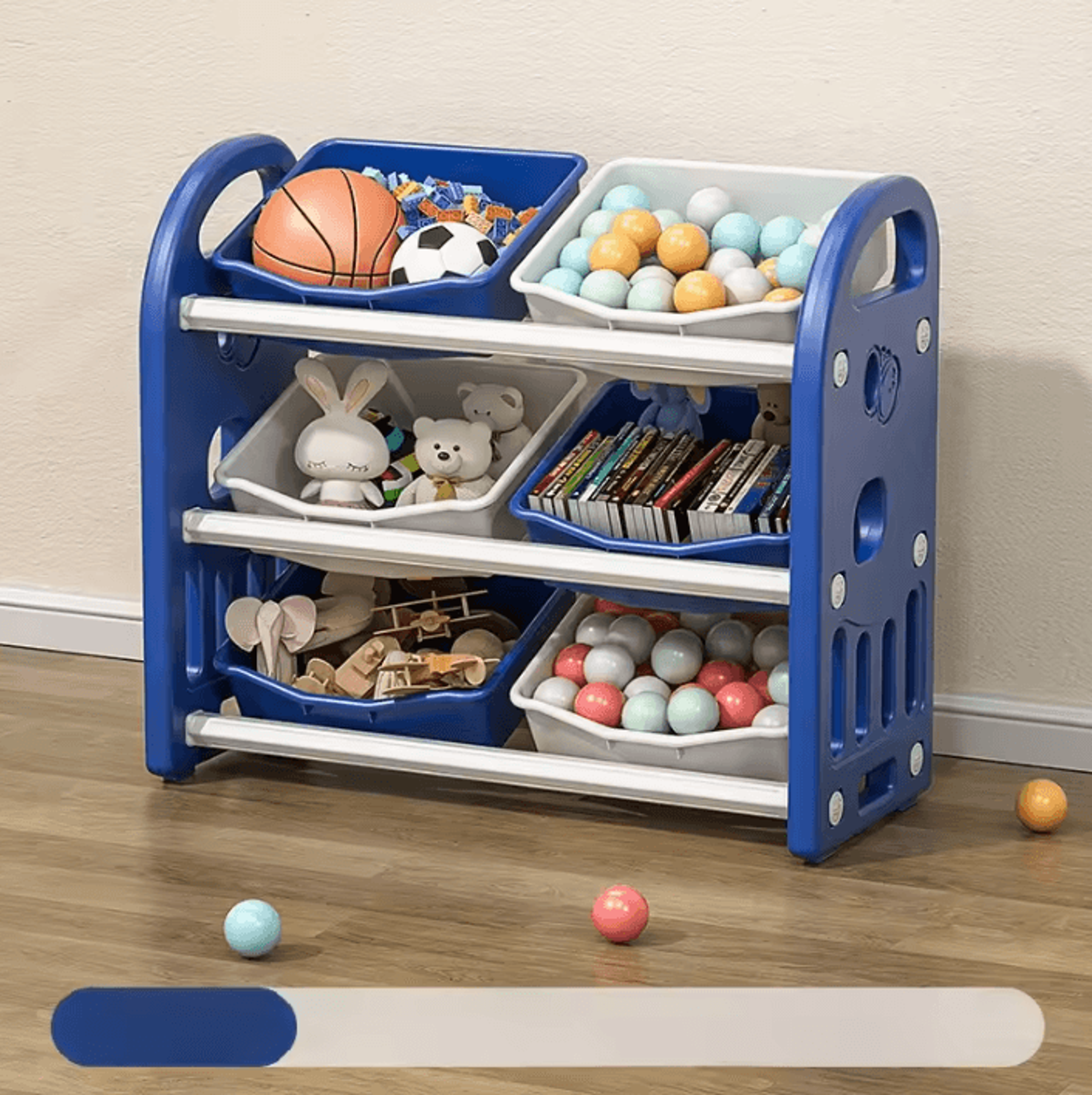 SortNest Large Capacity Toy Storage Cabinet  MultiCompartment Organizer Box 6