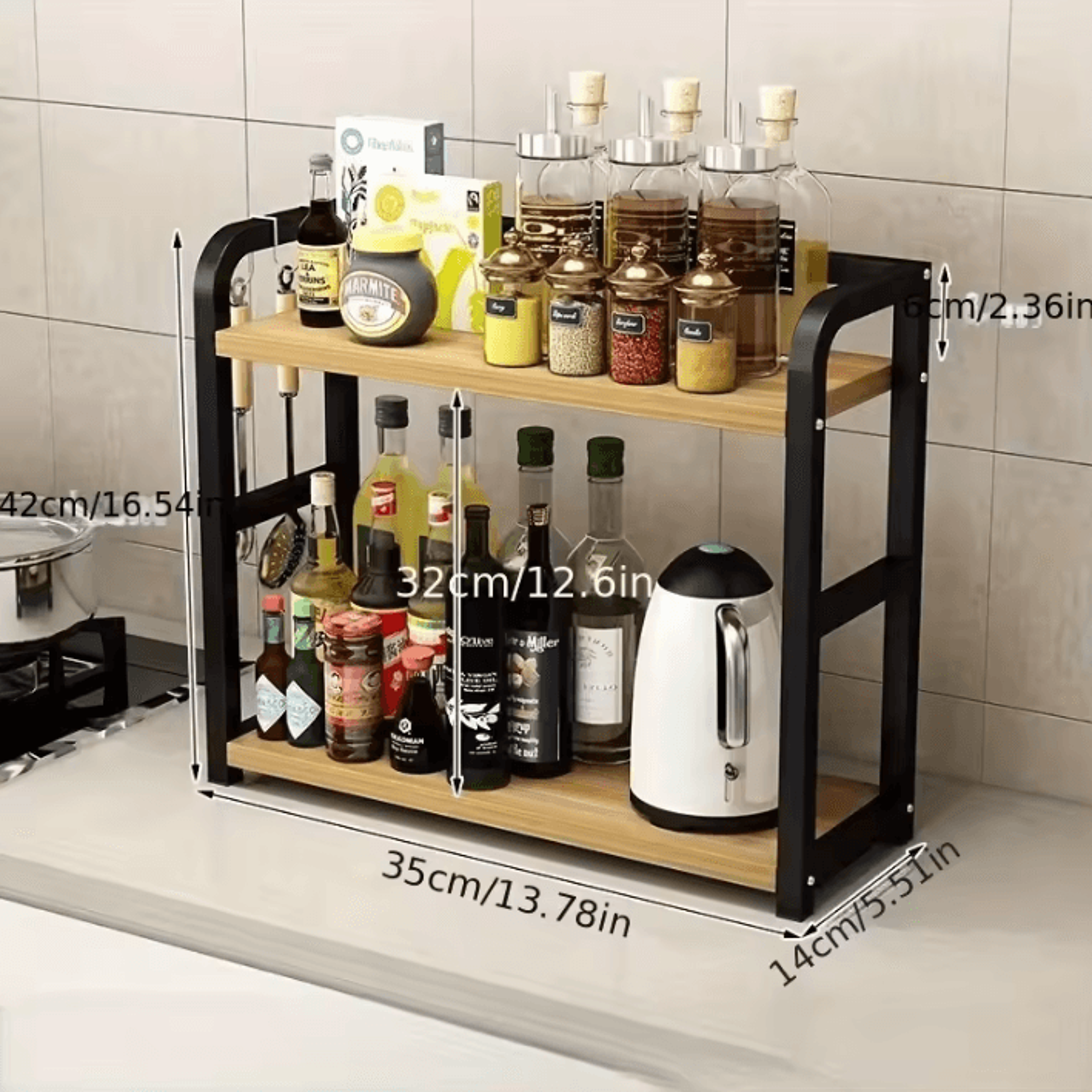 BrewSpace 2Tier Coffee Station Organizer Shelf 4