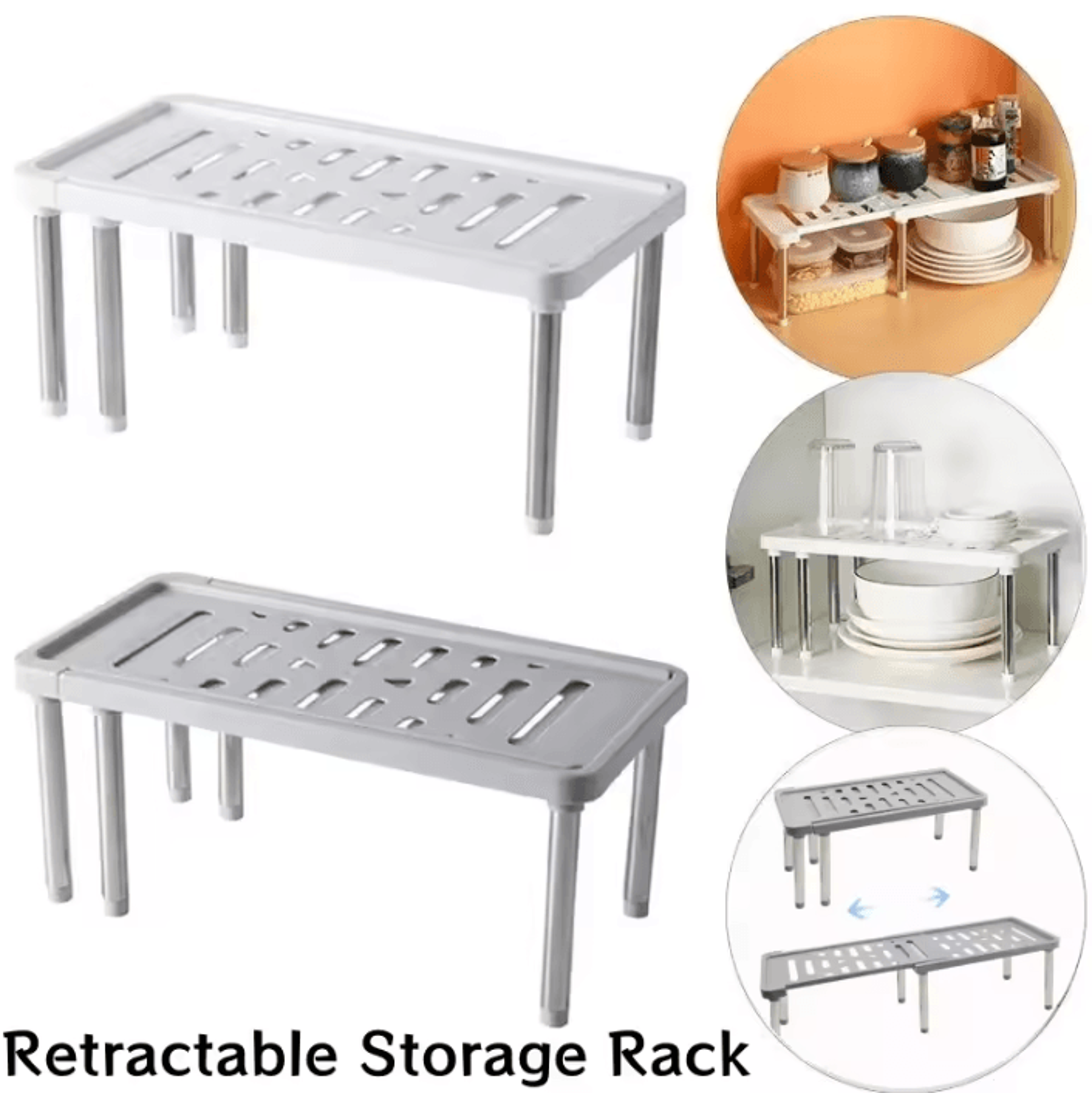 FlexiStack Retractable Cabinet Storage Rack 0