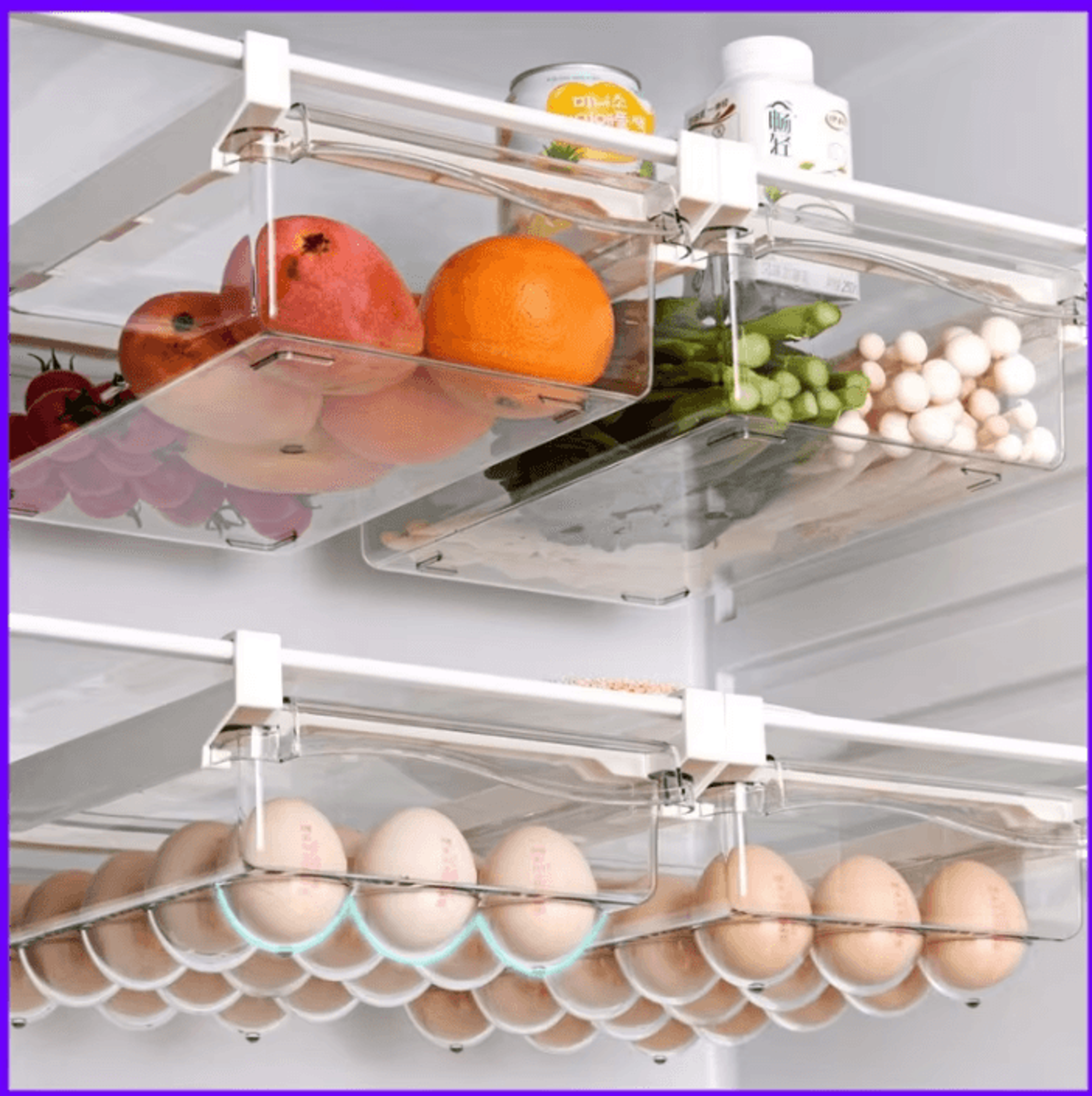 SlideFresh UnderShelf Refrigerator Storage Drawer 0