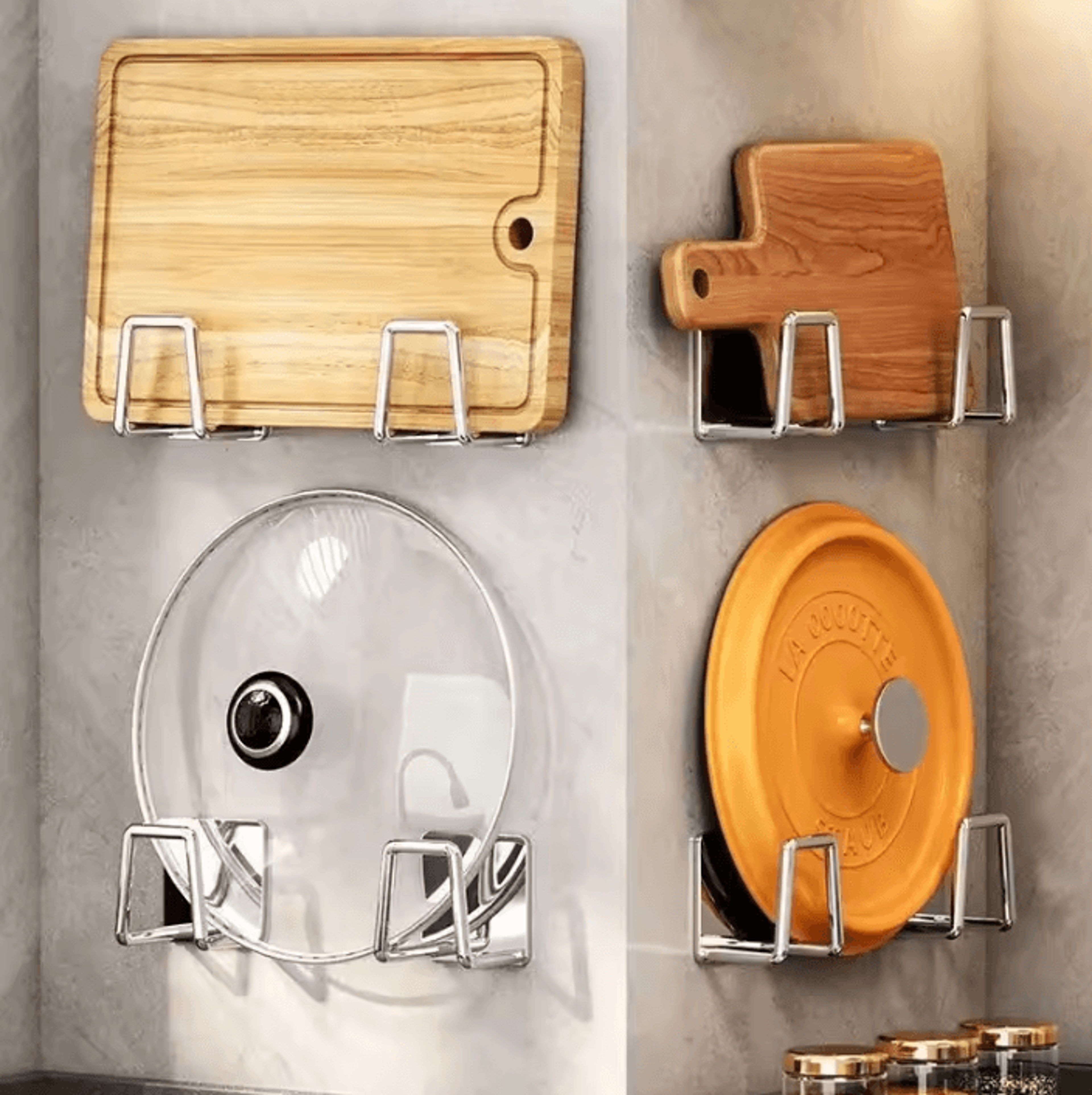 VersaMount Stainless Steel Wall Storage Rack Set 1