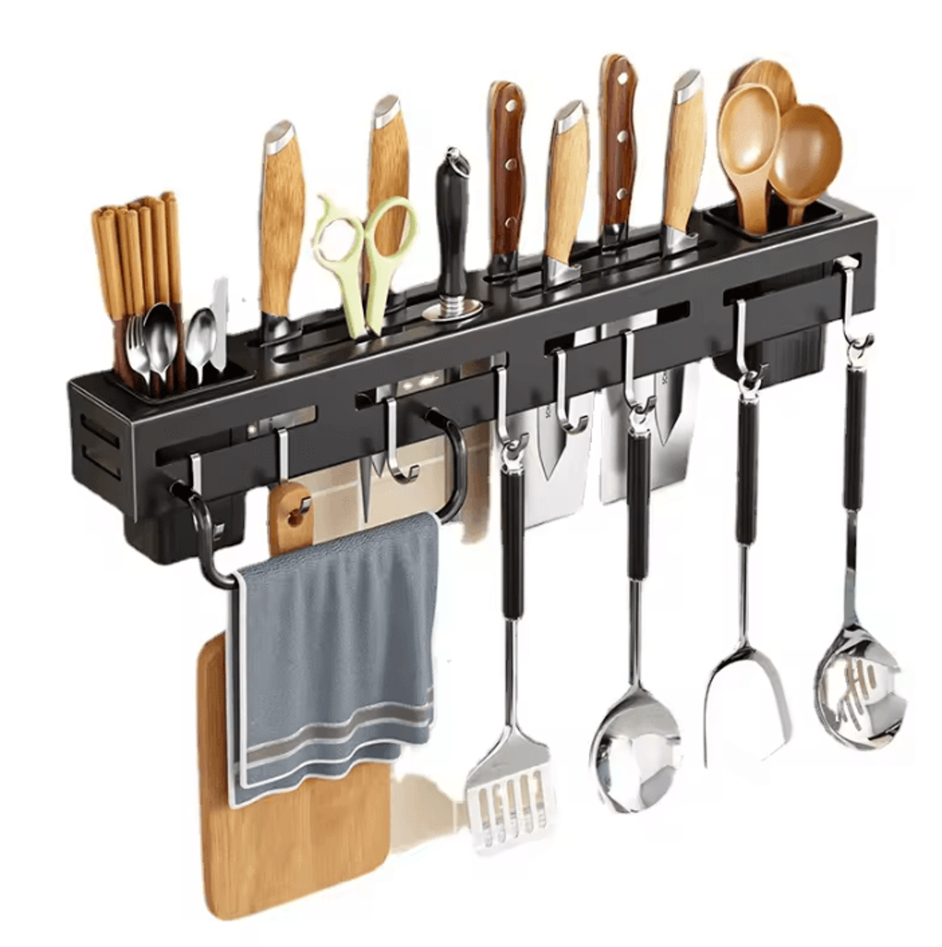SteelEdge WallMounted Knife  Utensil Organizer Rack 0