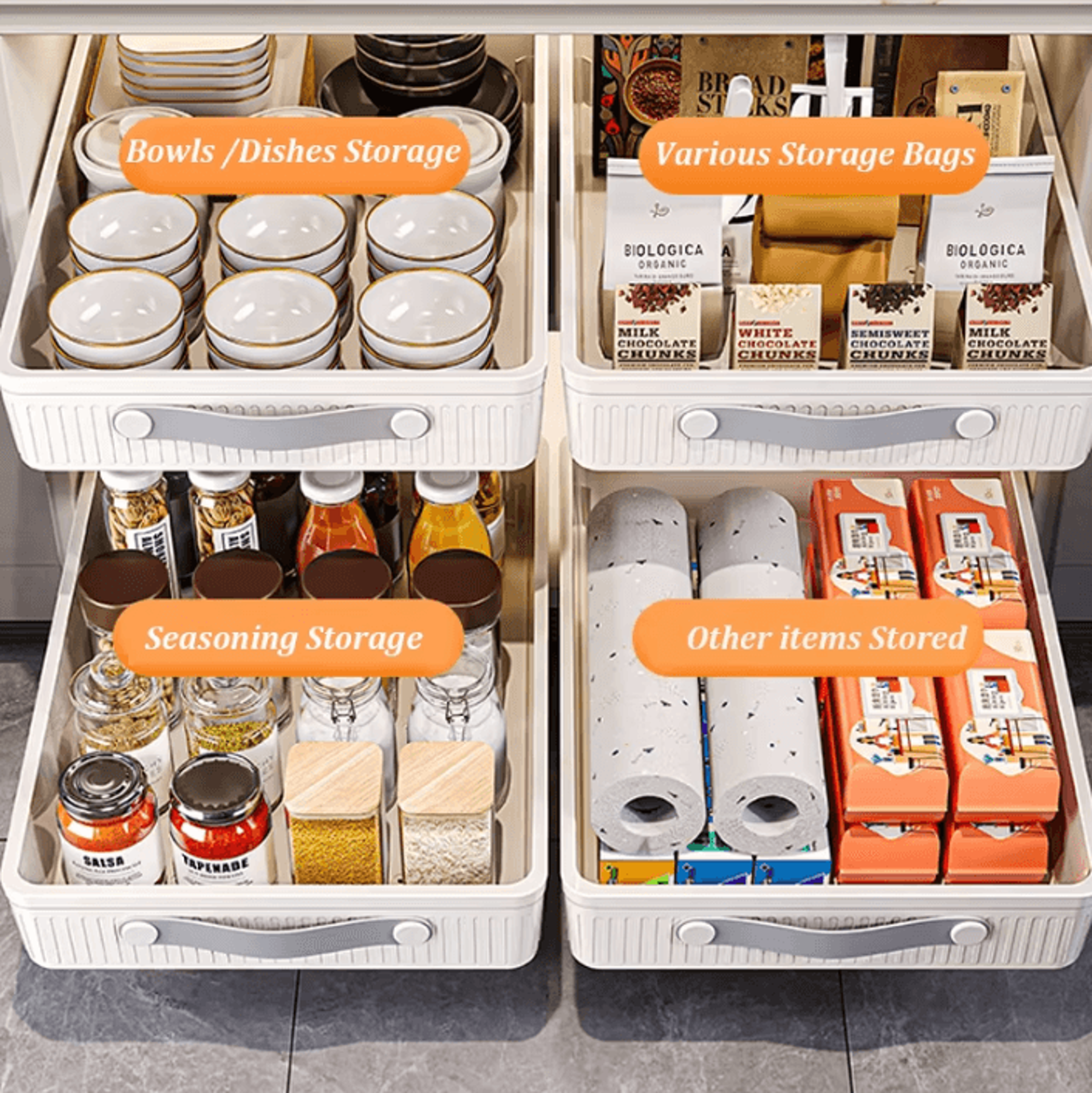 GlideEase PullOut Cabinet Storage Drawer 1