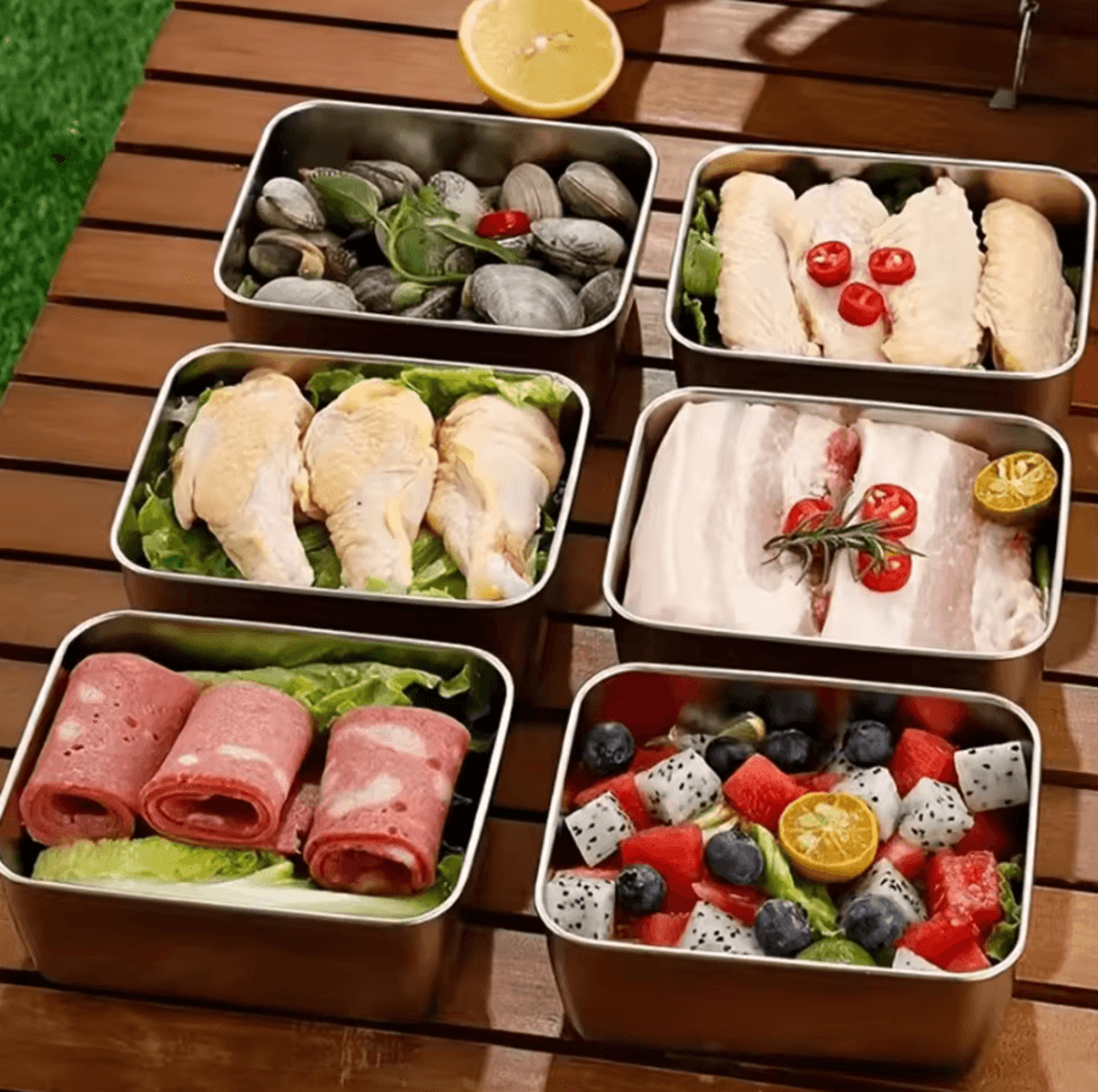 FreshLock Stainless Steel Meal Prep Container Set 3
