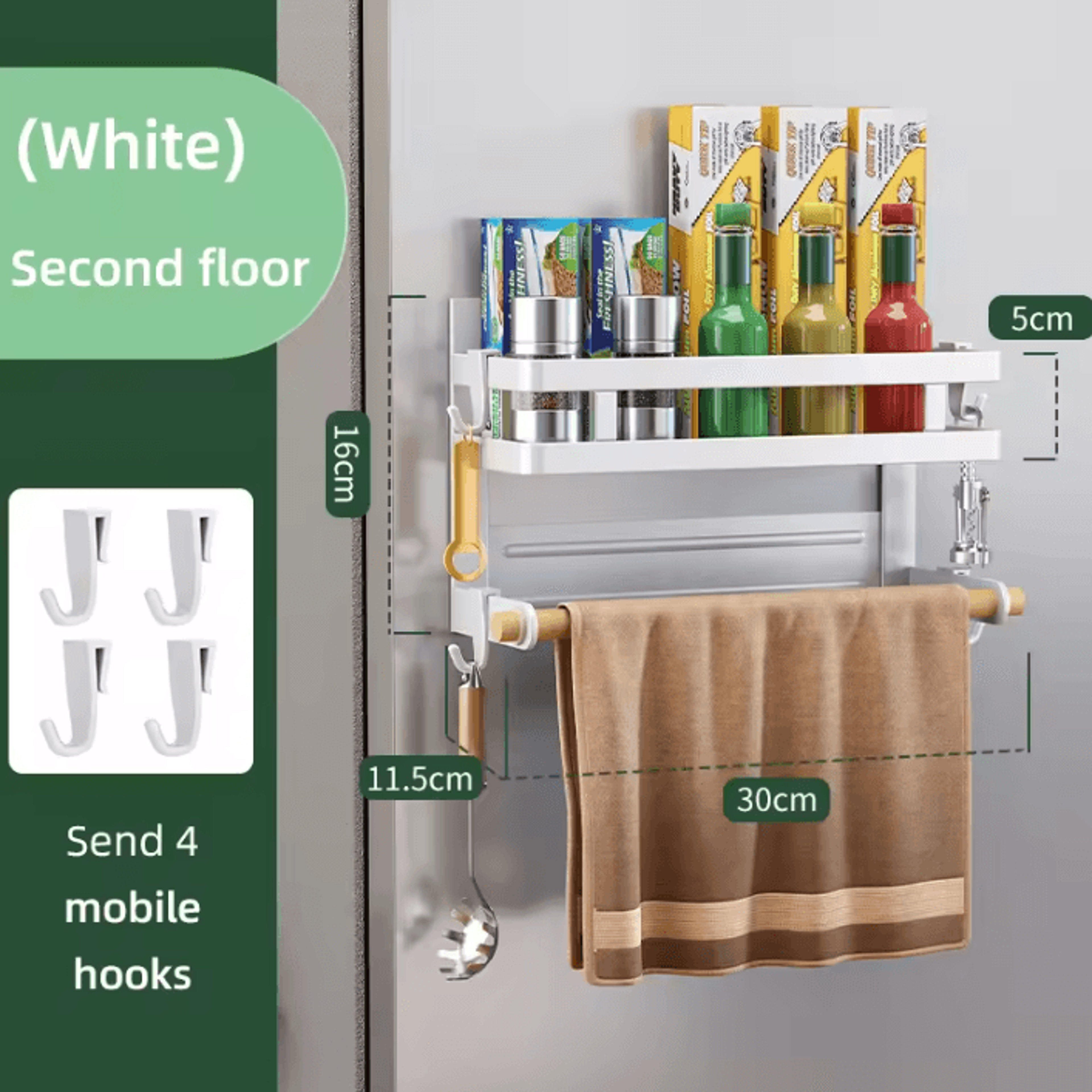 MagniSpace MultiLayer Refrigerator Side Storage Rack 3
