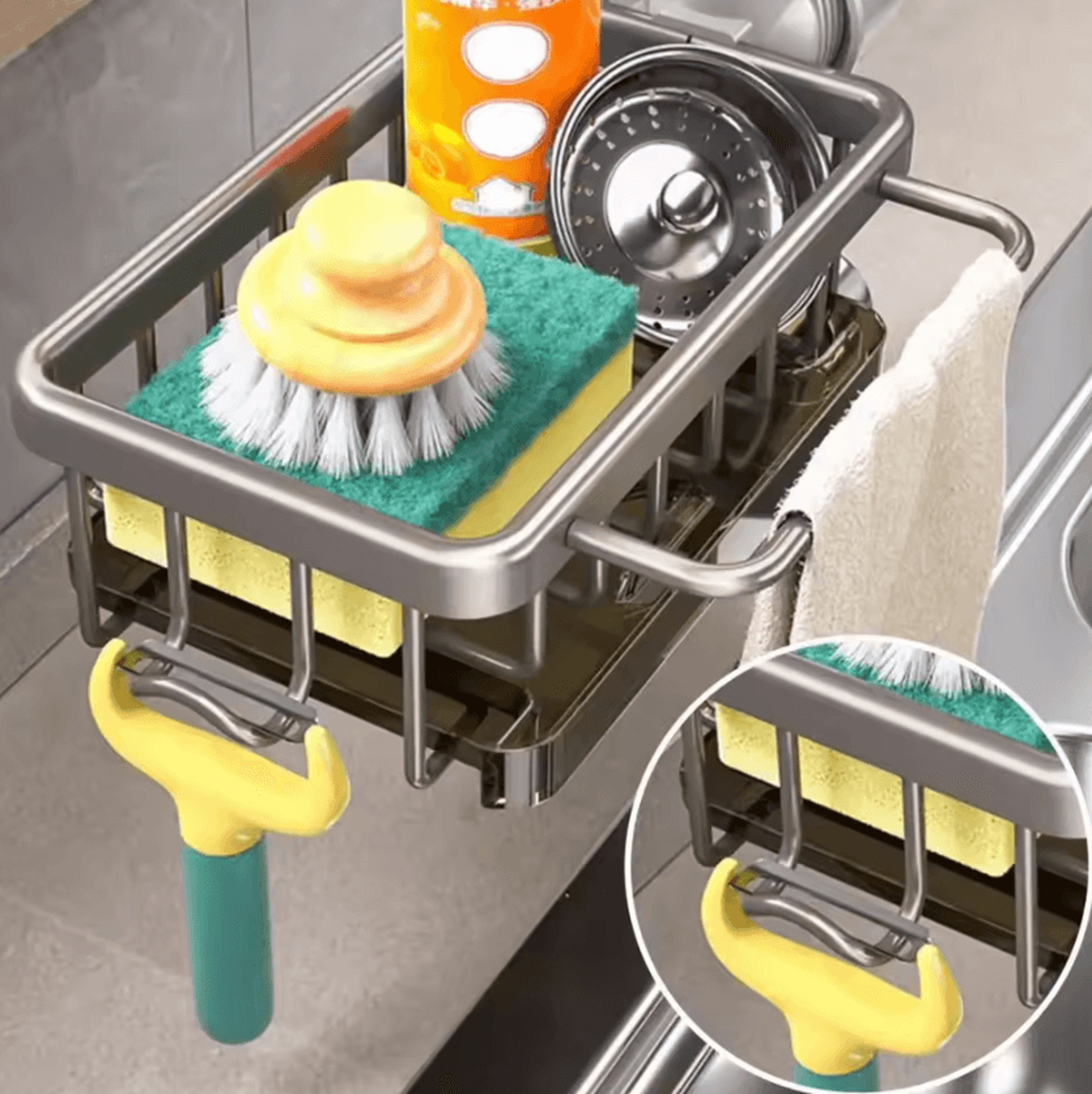 SinkMate Faucet Drain Storage Basket Organizer 1