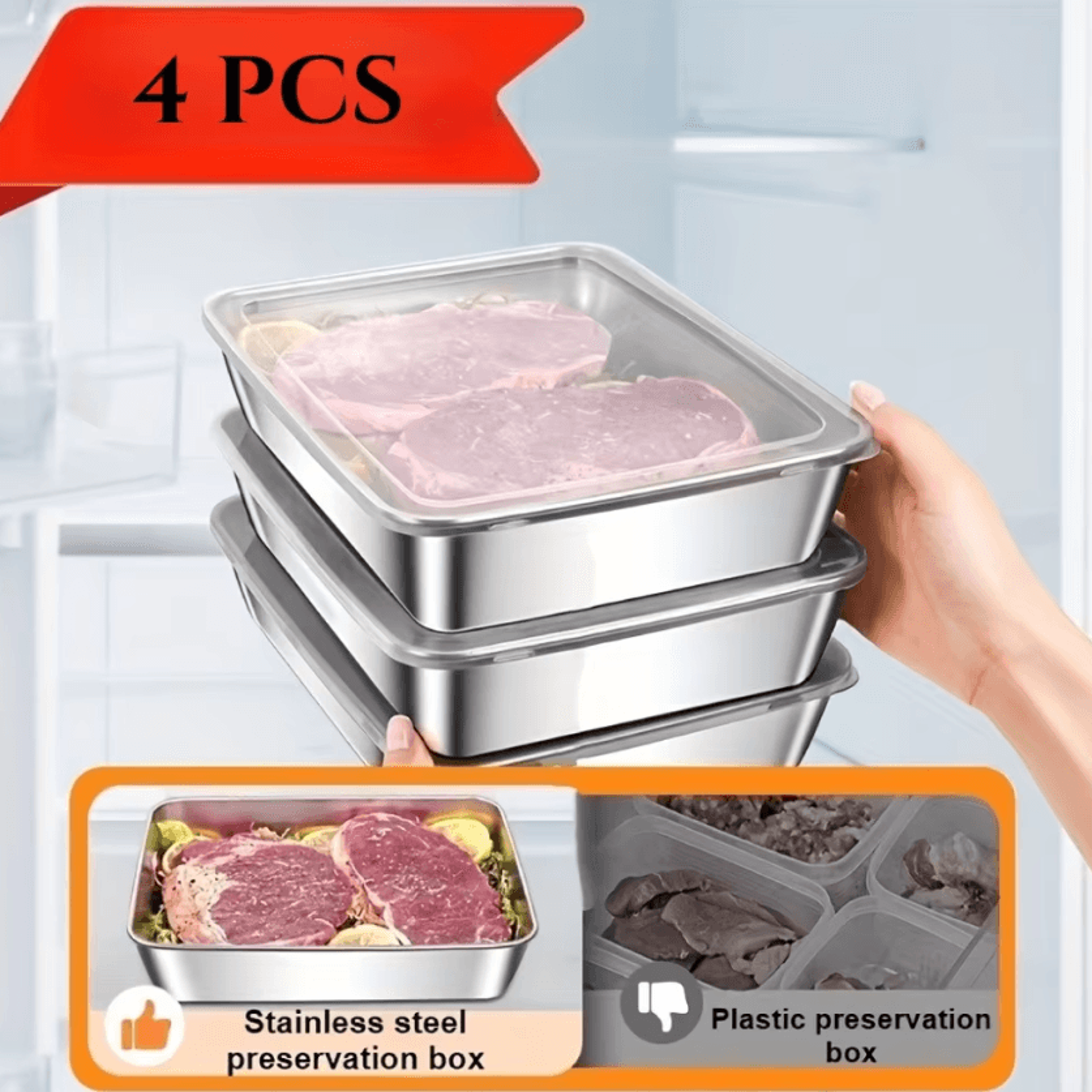 BakeMaster Stainless Steel Baking Pan Set With Lids 2