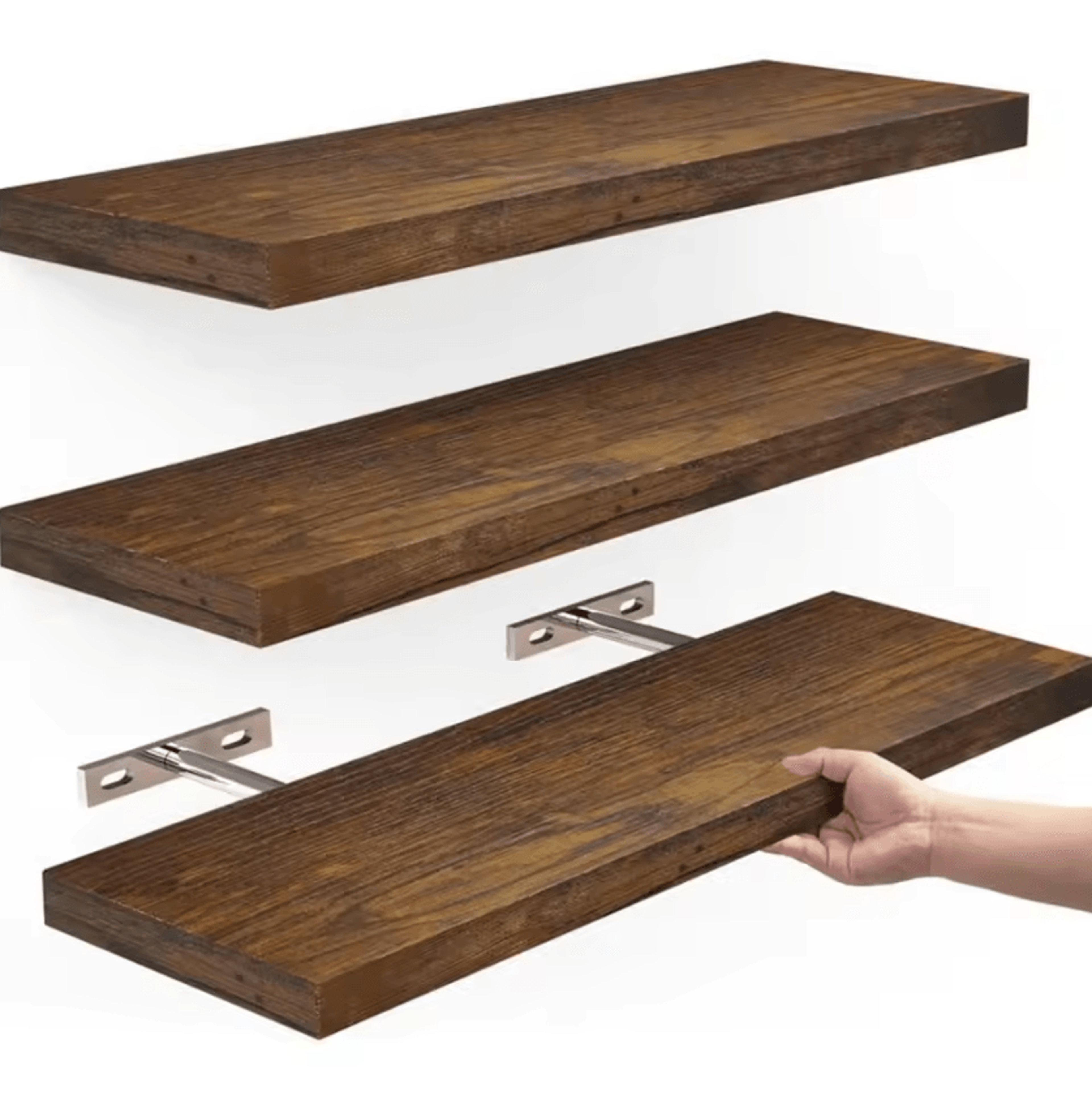 TimberFloat Wooden Wall Shelf Rack 5