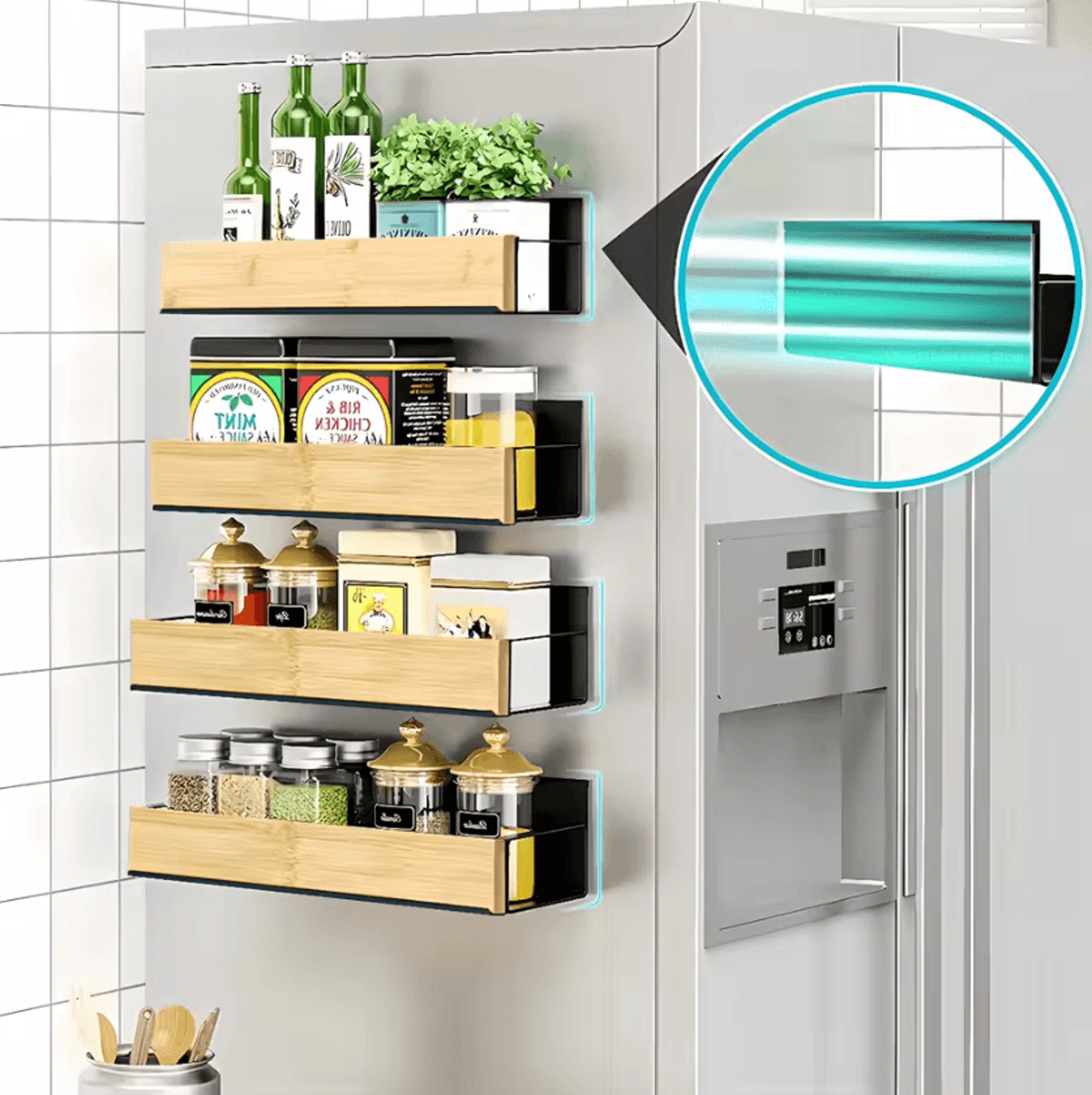 MagniShelf Refrigerator Spice Storage Rack 0