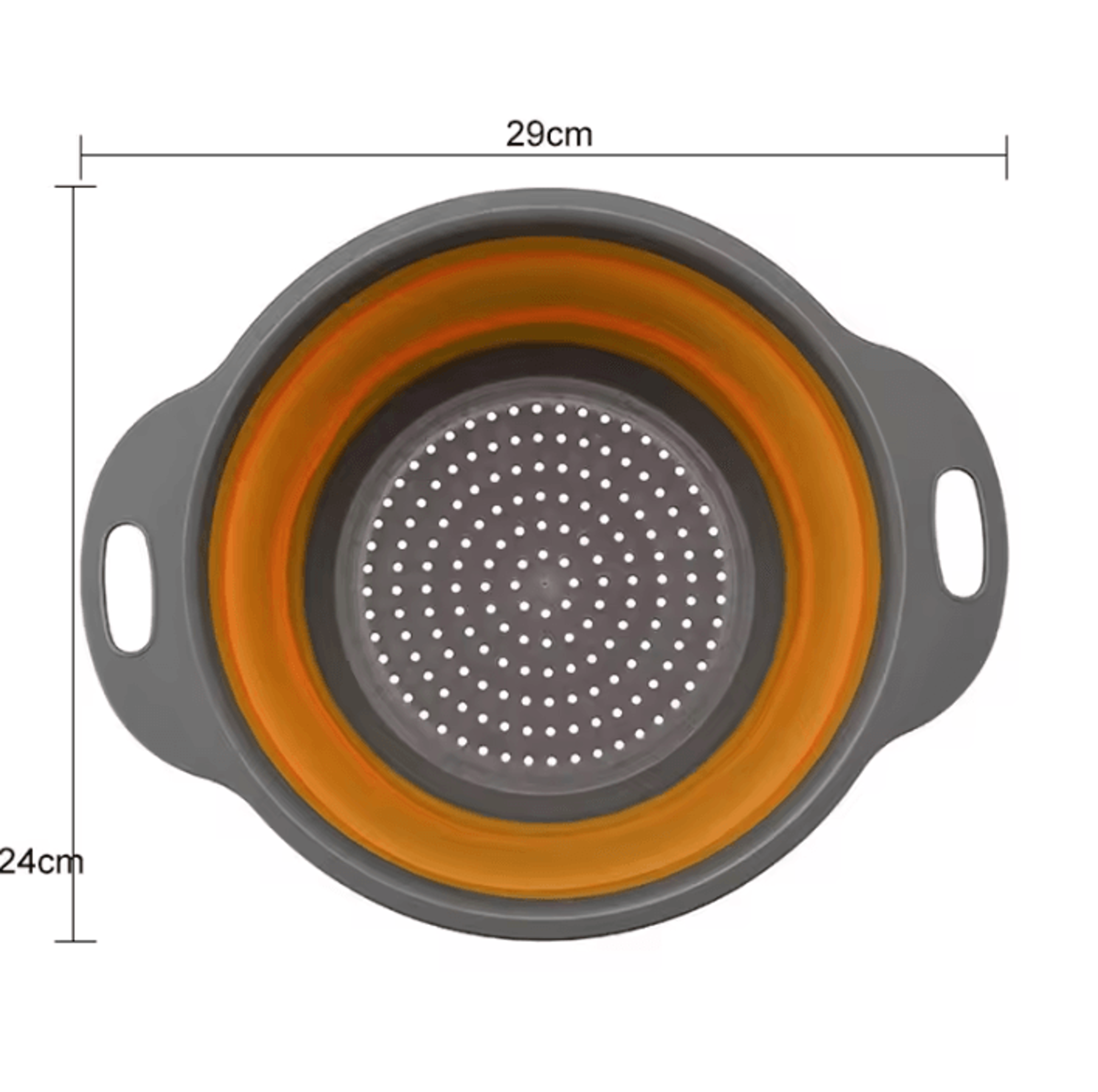 FlexDrain Collapsible Silicone Colander Basket 3