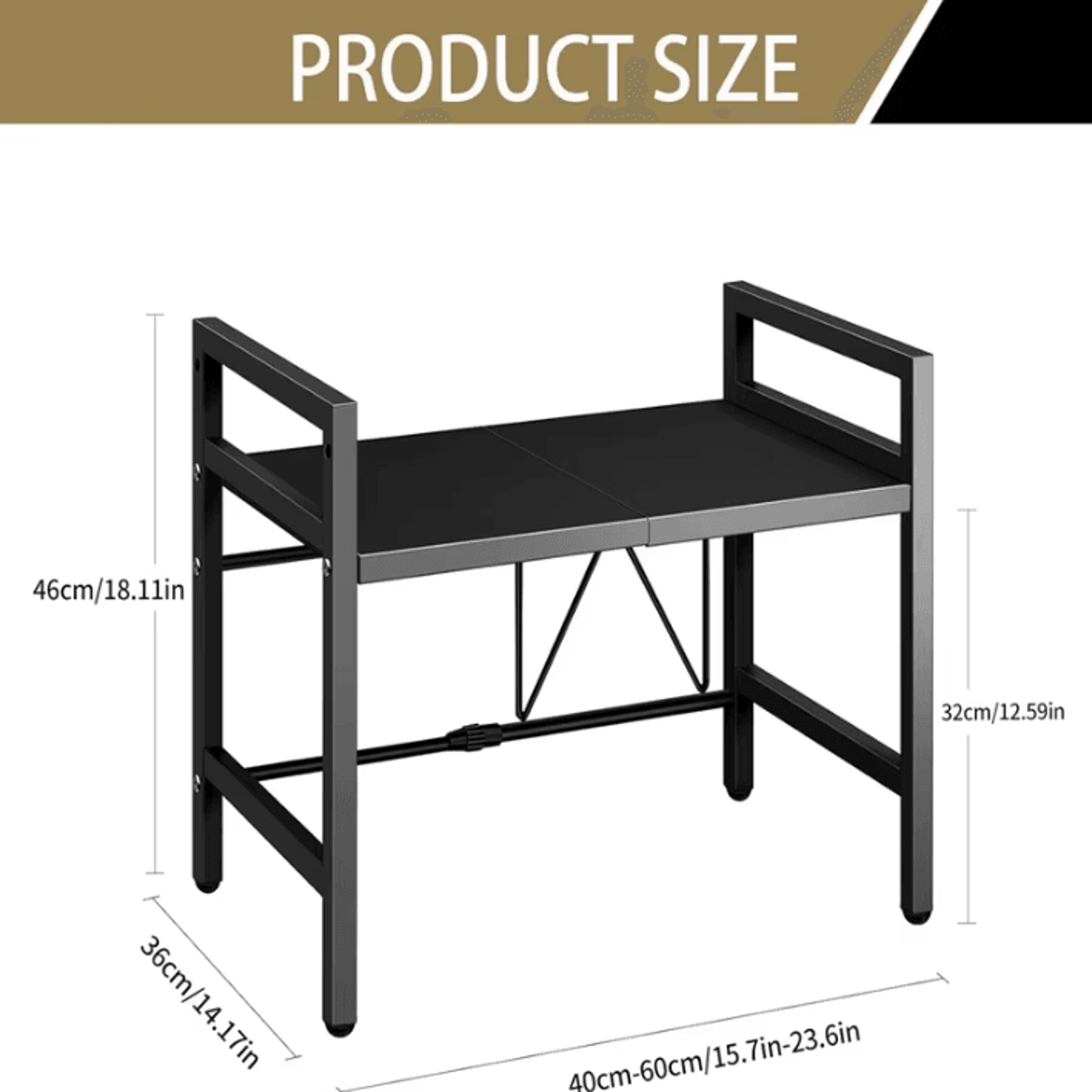 PowerStack Adjustable Microwave Storage Shelf 2