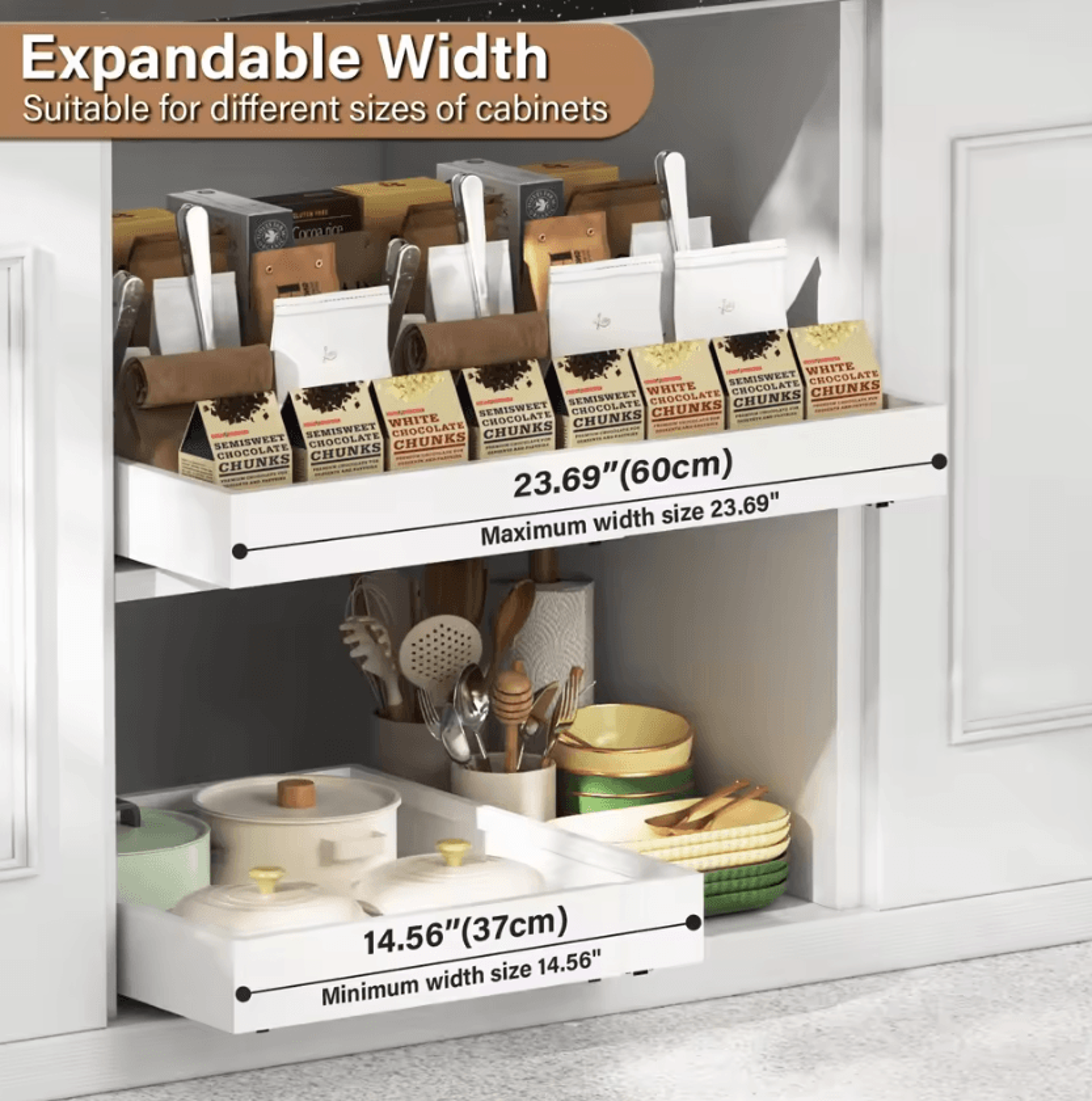 GlideSpace Expandable PullOut Cabinet Organizer 4