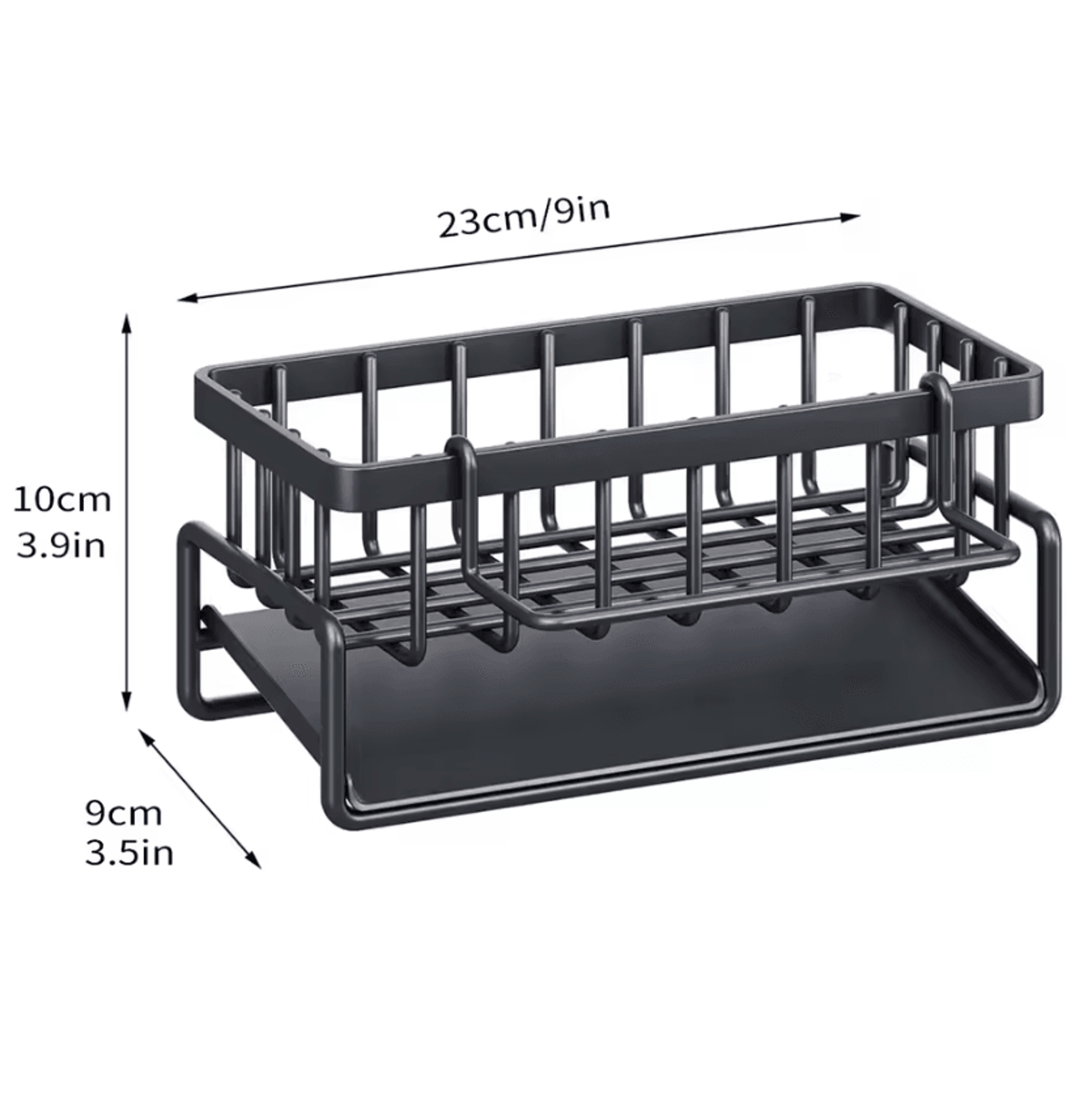 Sink Faucet Sponge Holder  Drain Rack Organizer With Towel Bar 5