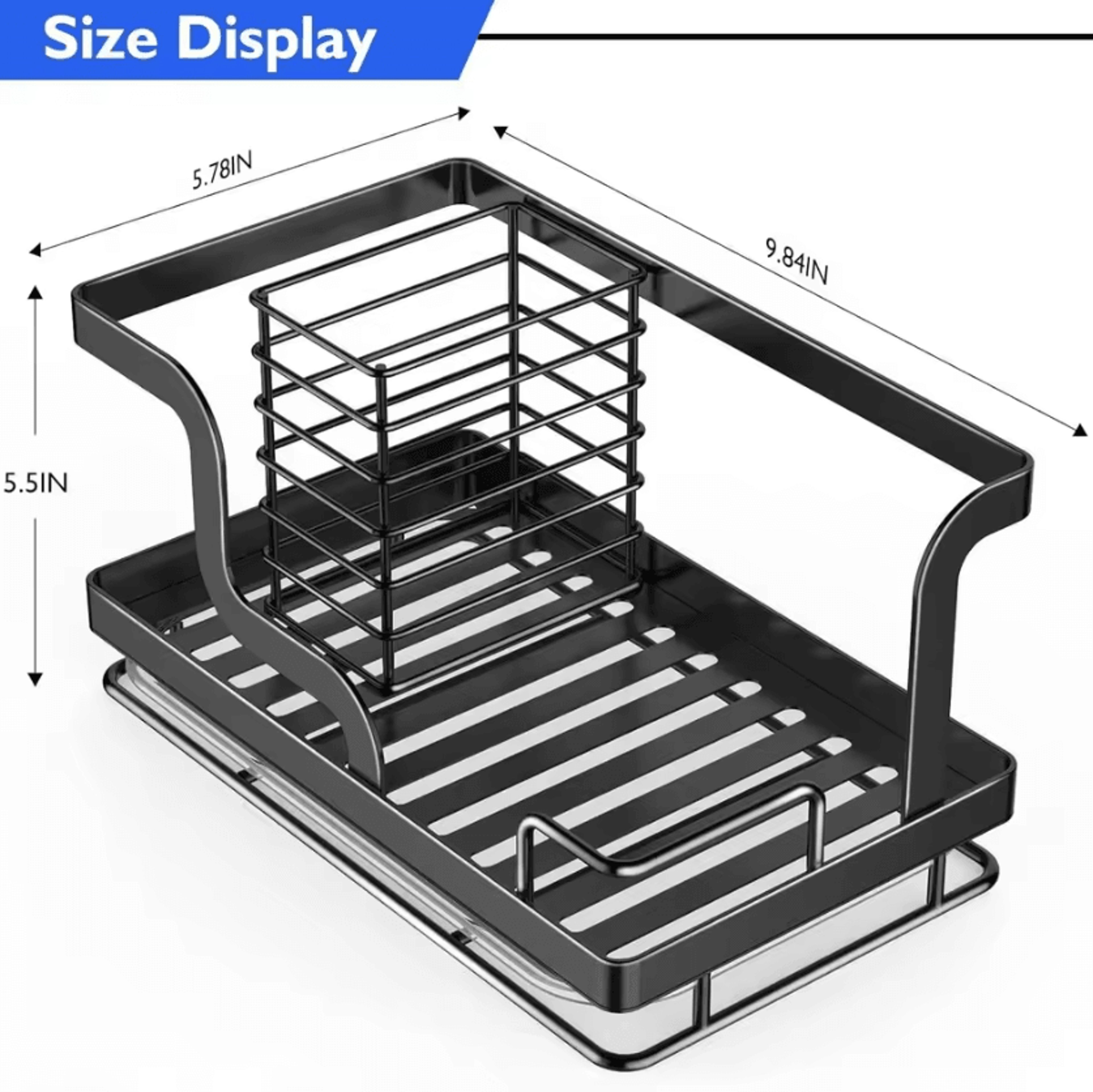 Stainless Steel Cleaning Tool Holder  Drain Rack Organizer 5