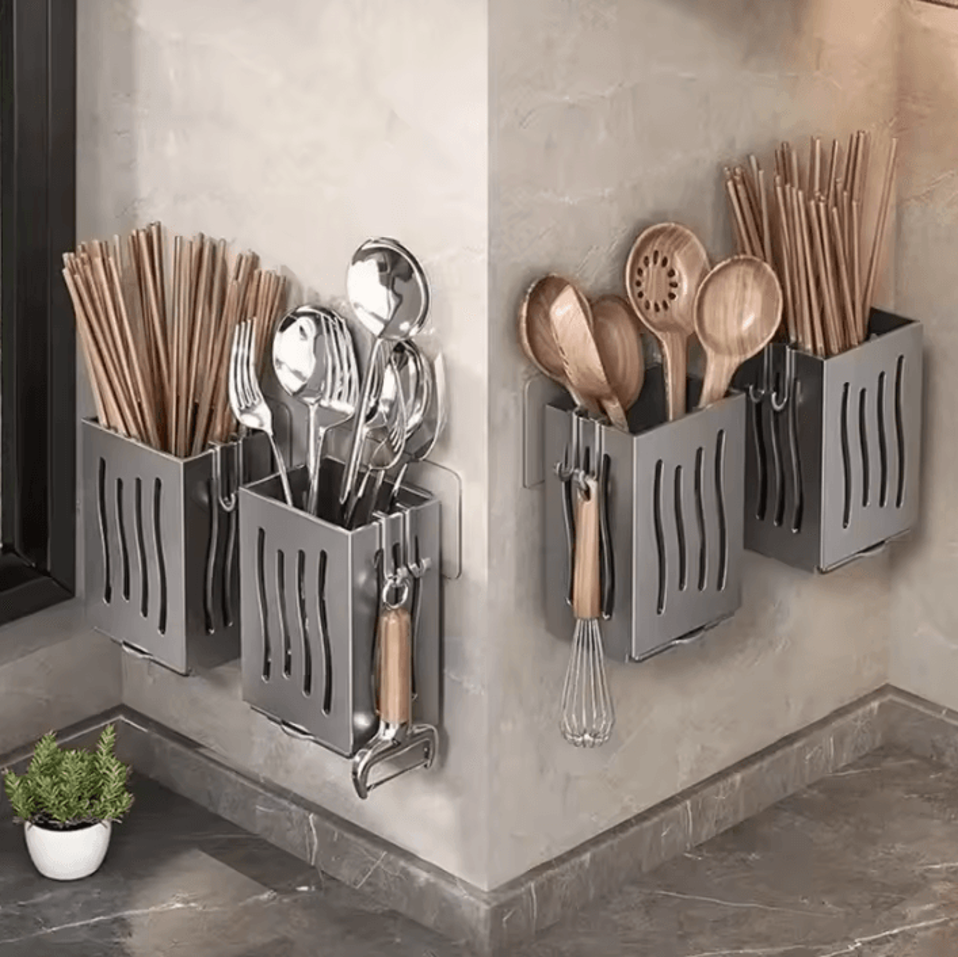 MultiPurpose Cutlery Holder  Tableware Drainer Basket Organizer 1