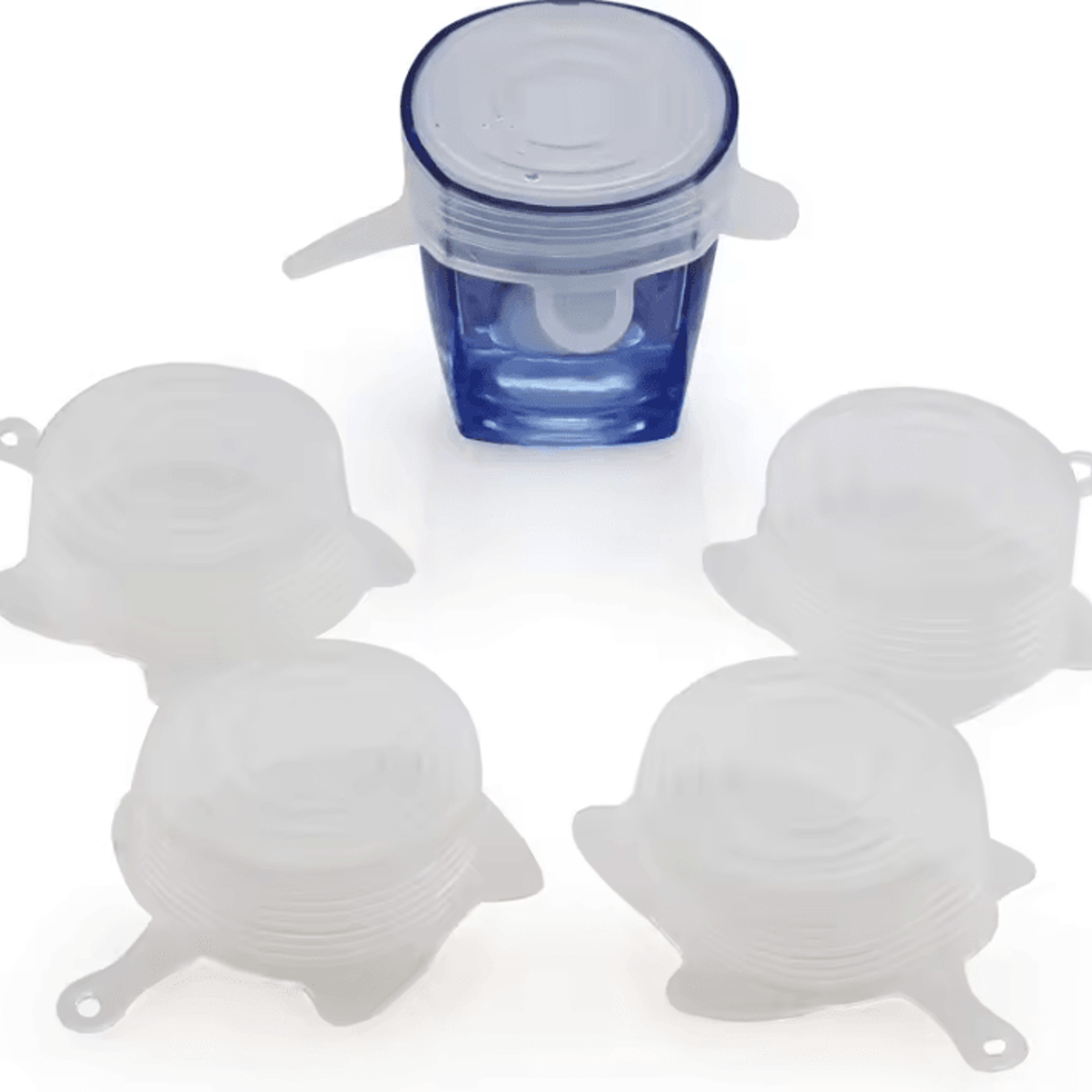 Reusable Silicone Stretch Lids For Cups Cans  Mason Jars  8Pack Freshness Covers 0