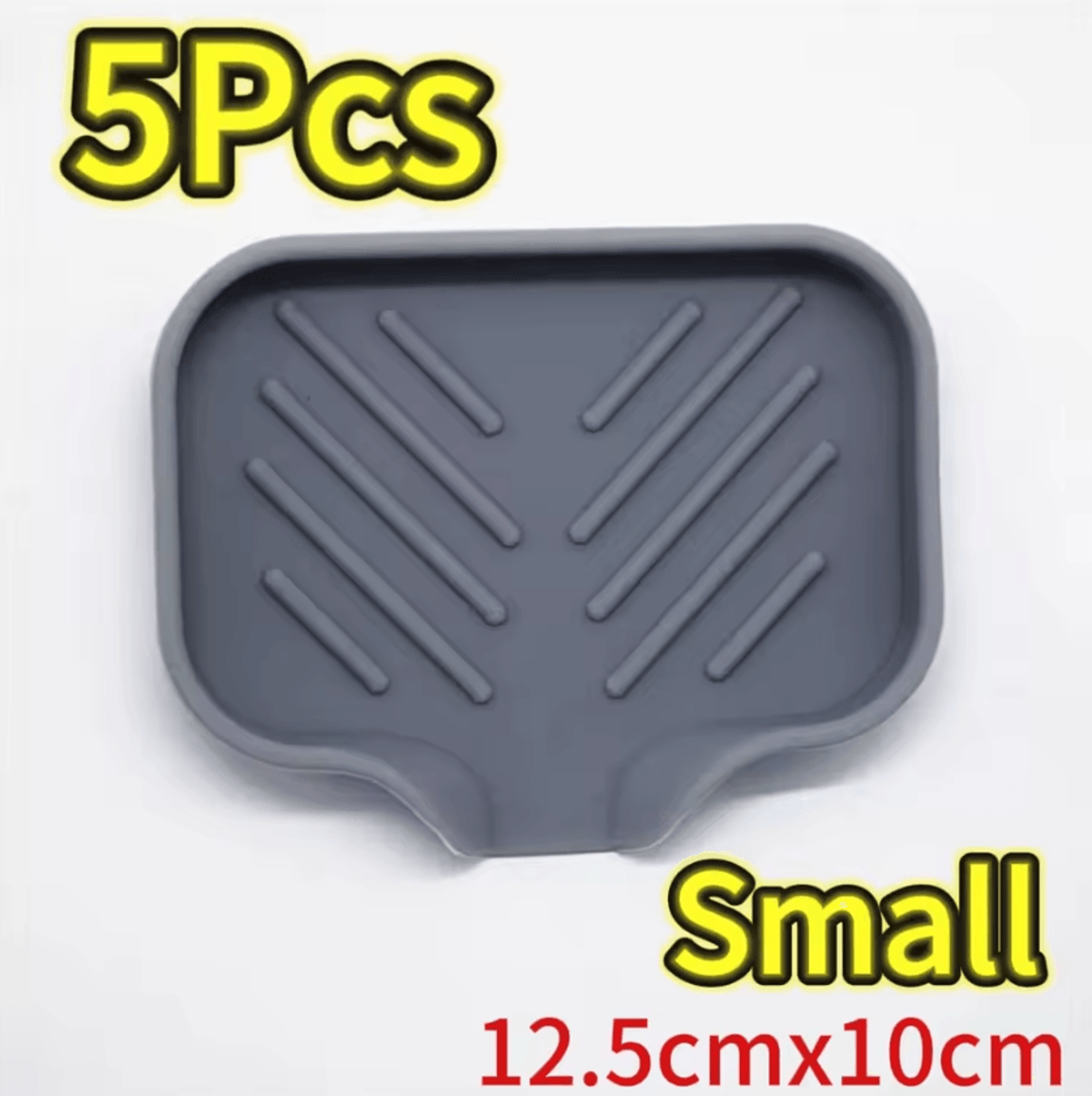 Silicone Sink Tray With Drainage For Soap Sponge  Brush Organization 9