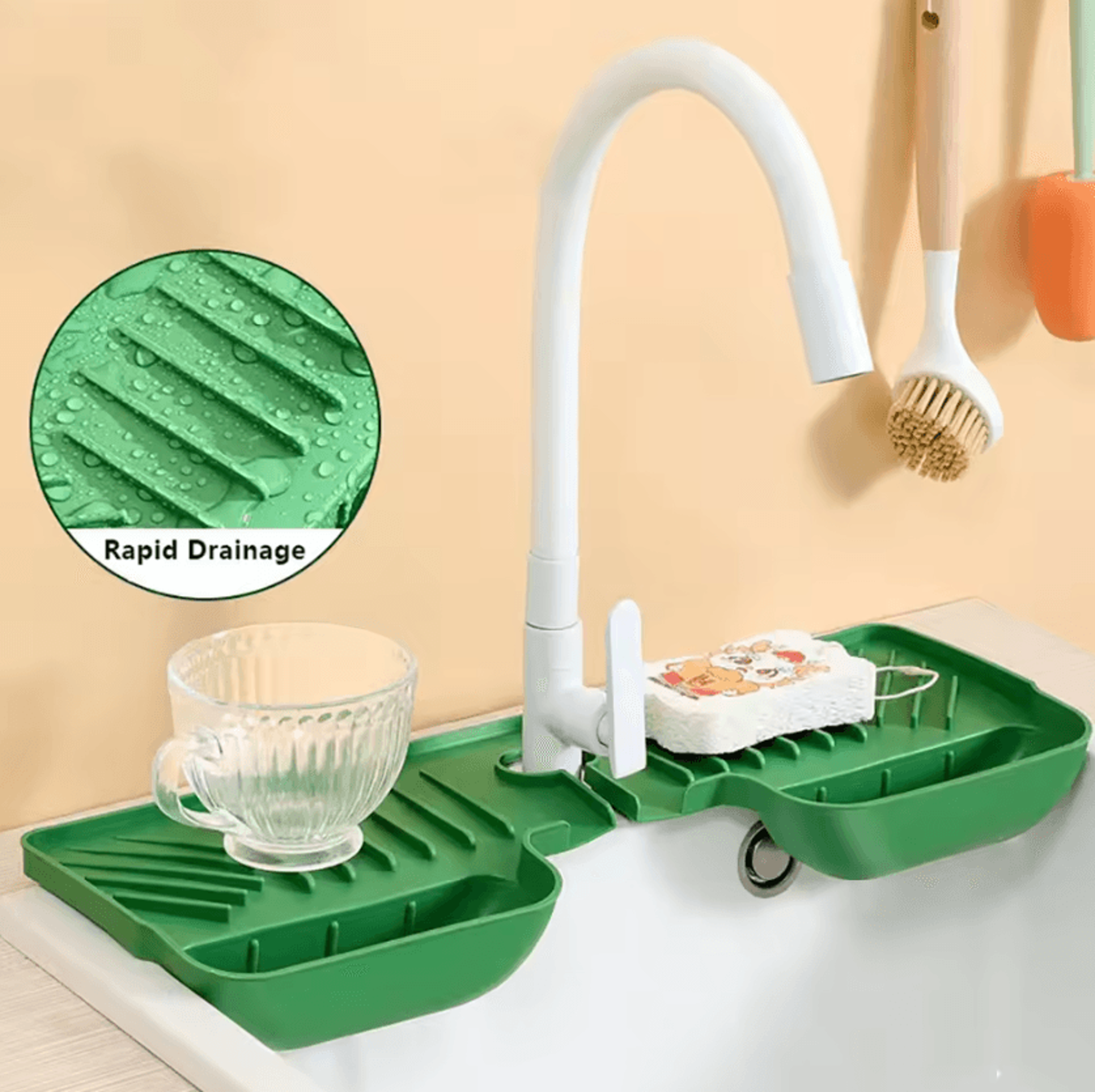 Silicone Sink Splash Guard Mat For Faucet  Countertop Protection 0