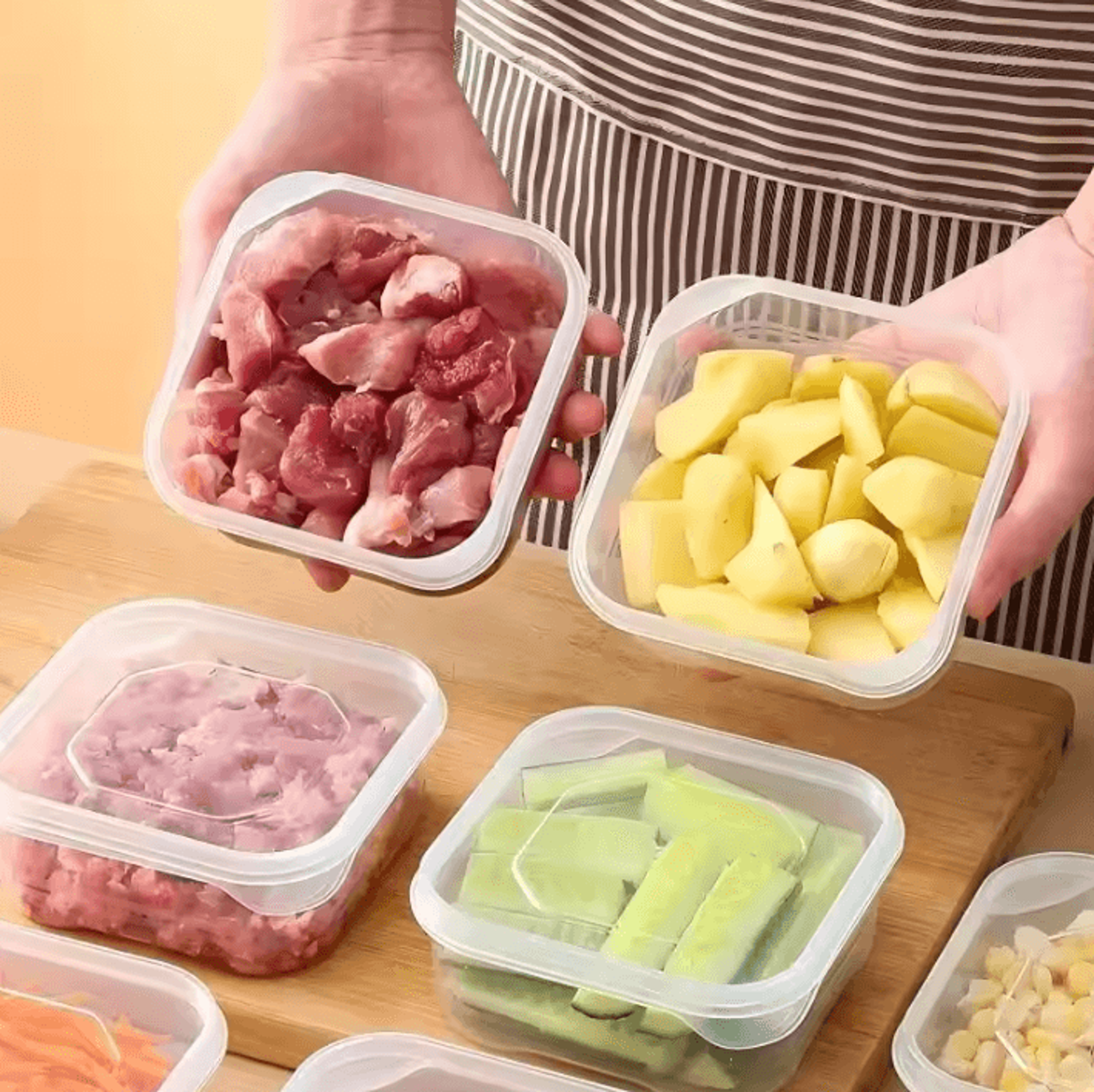 10Piece FreshKeeping Refrigerator Storage Box Set For Kitchen Organization 4