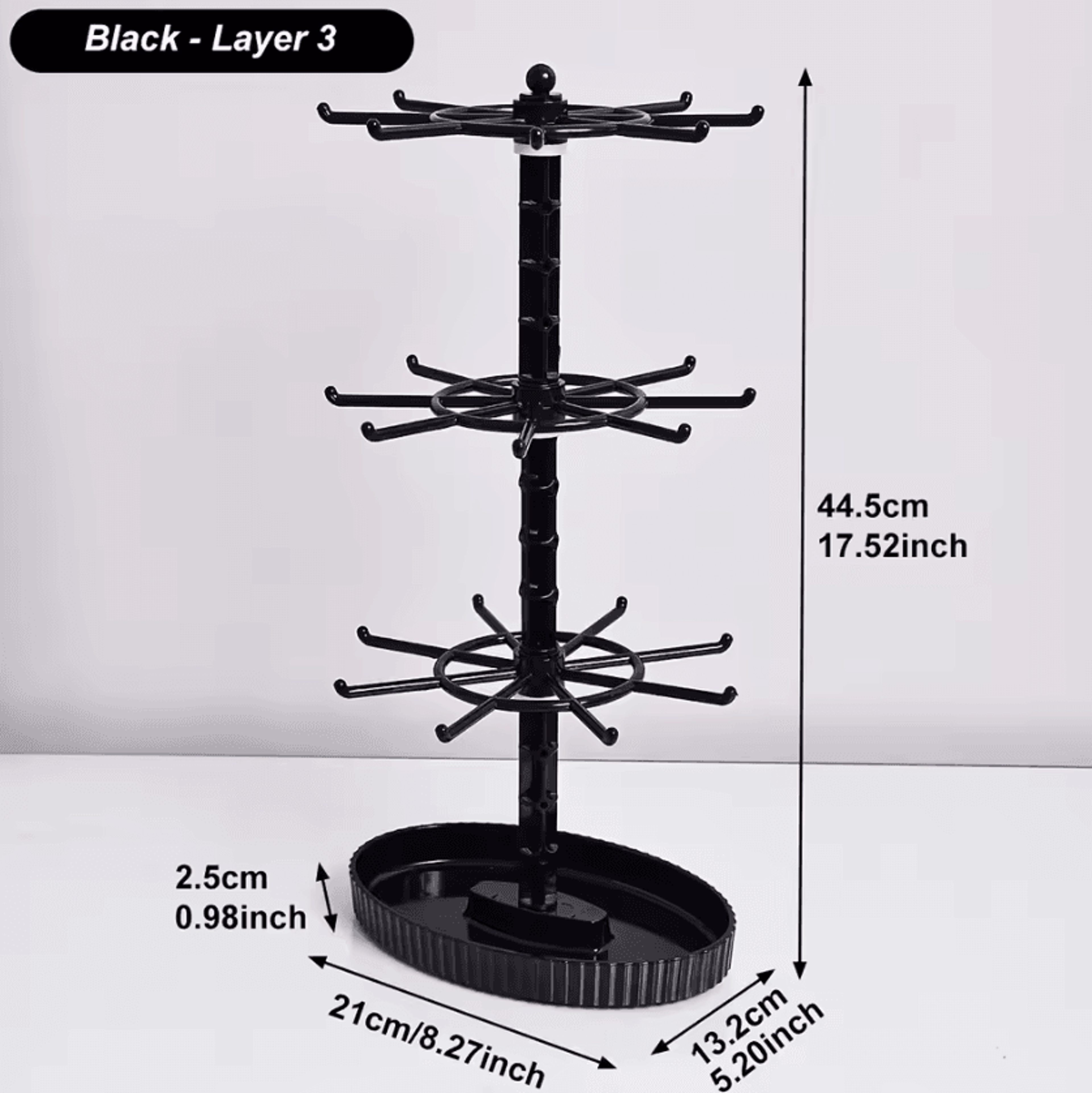 Rotating MultiLayer Jewelry  Keychain Display Organizer 5