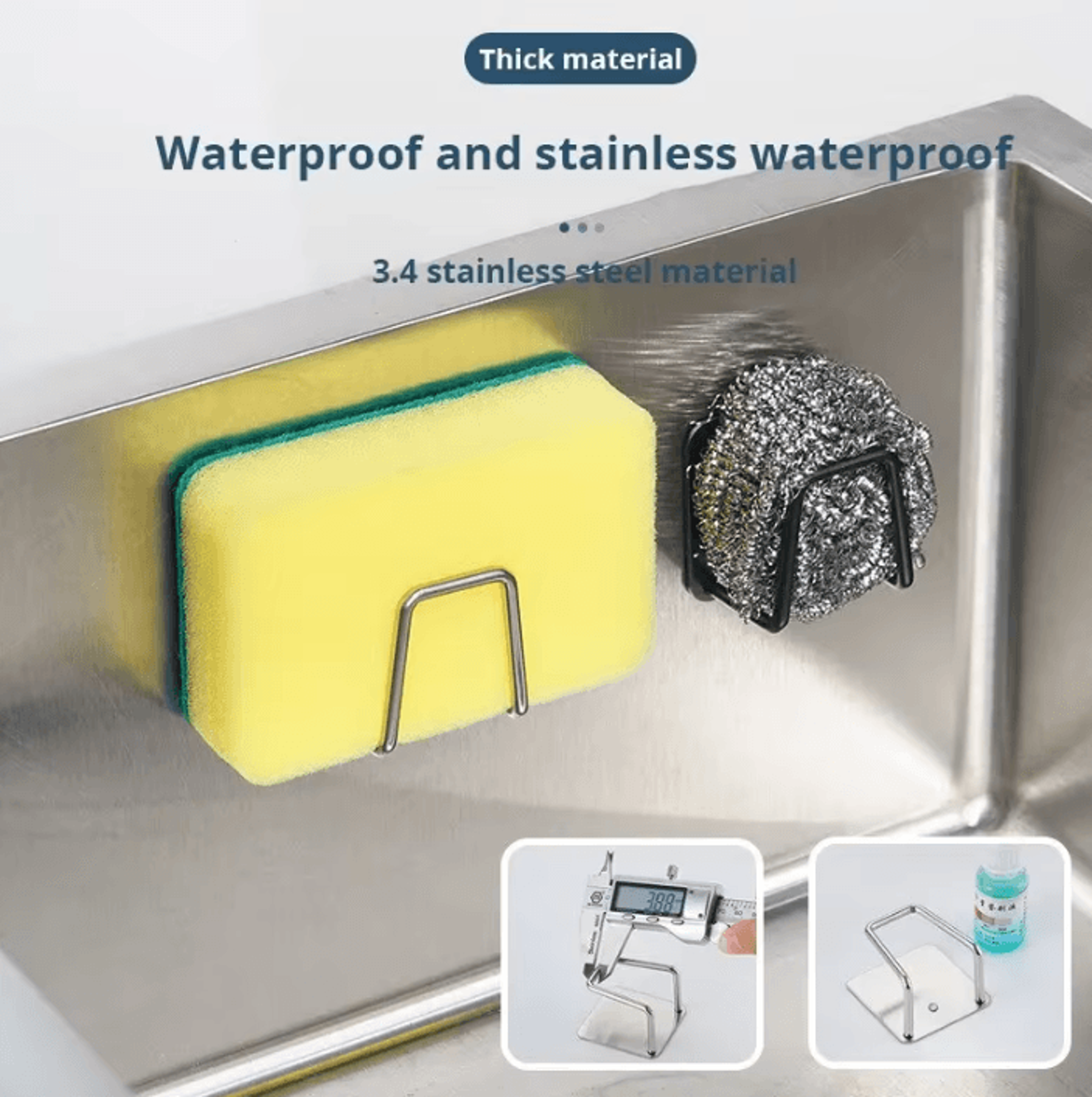 Stainless Steel Sink Sponge Holder Racks 2