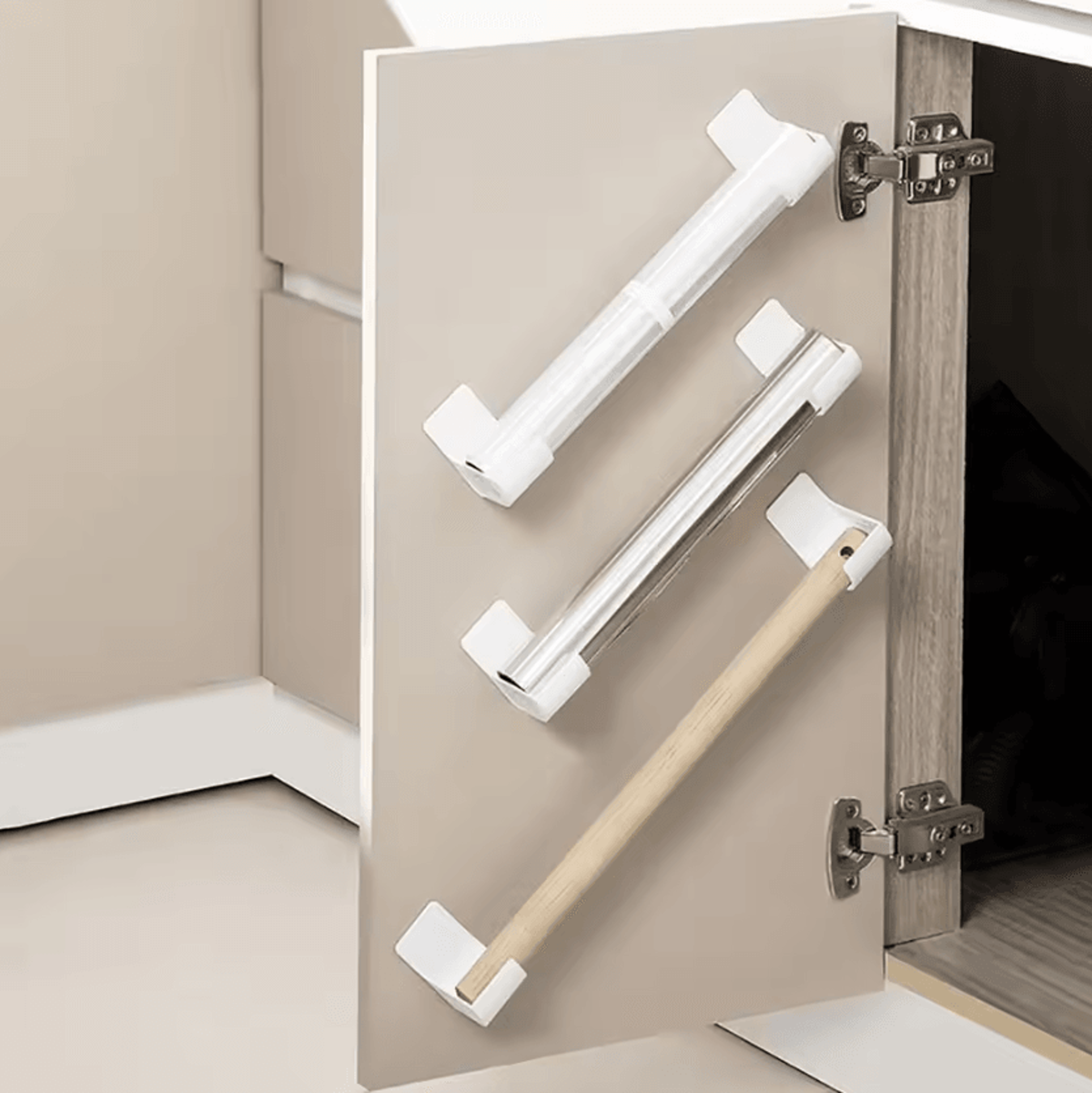 NonPerforated Cabinet  Refrigerator Side Storage Rack Set 1