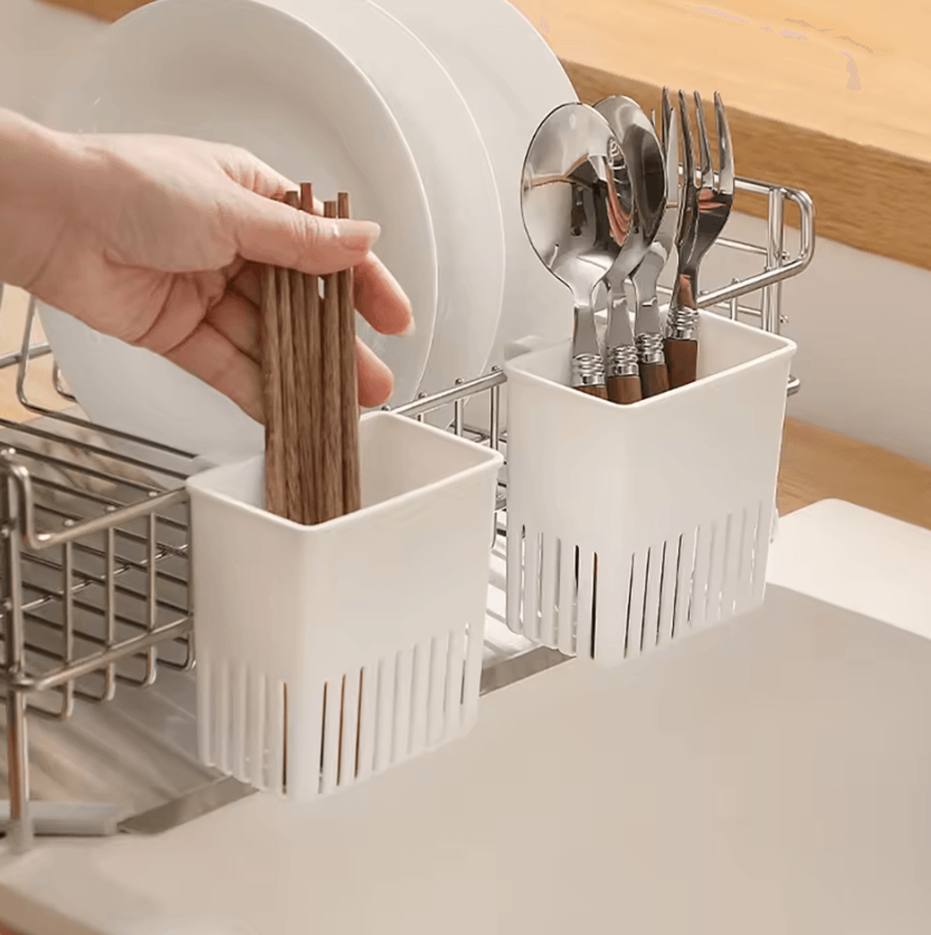WallMounted Cup Hanging Rack For UpsideDown Drying  SpaceSaving Storage 0