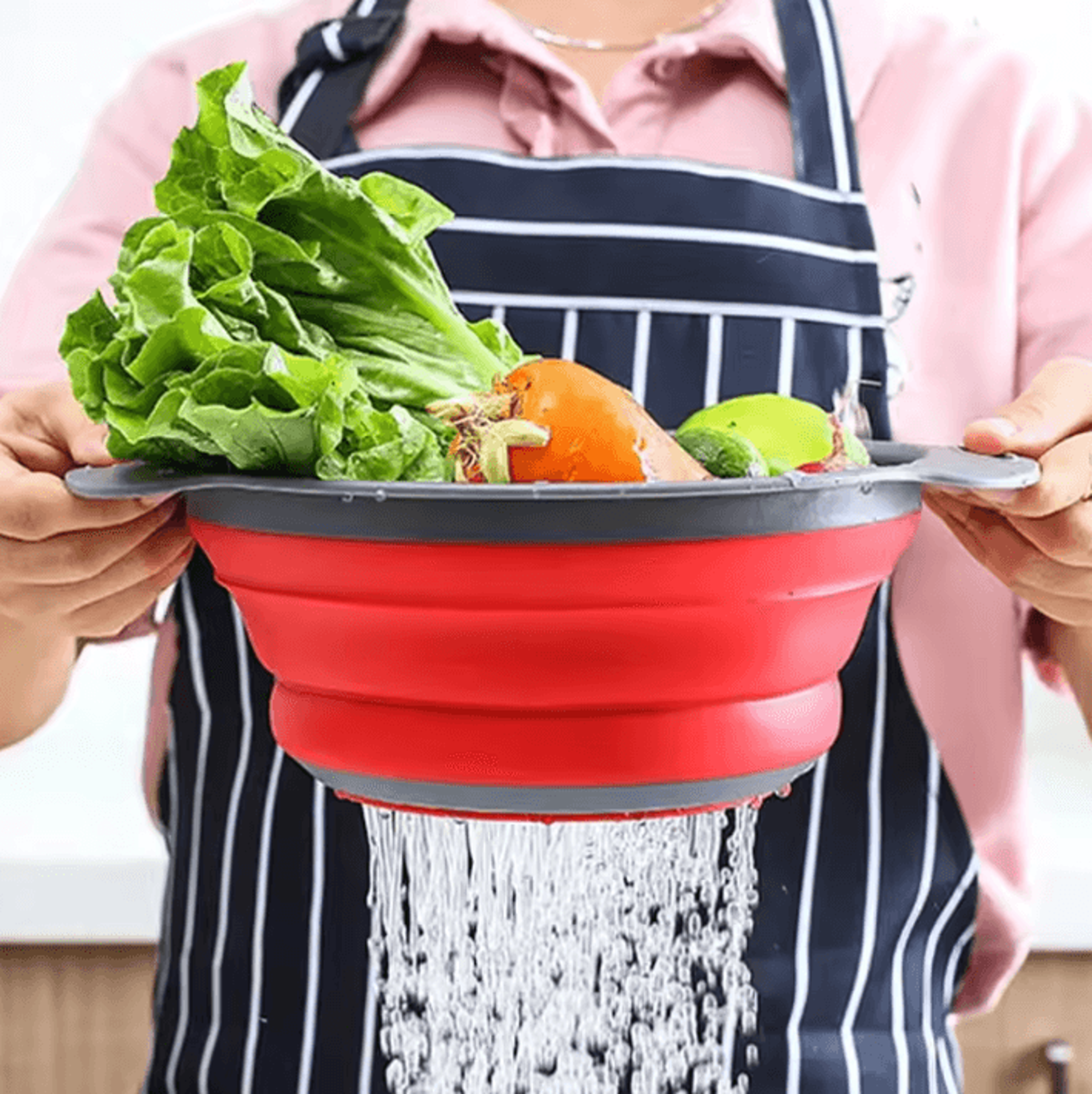 Foldable Drain Basket For Washing Draining  Storing Fruits And Vegetables 1