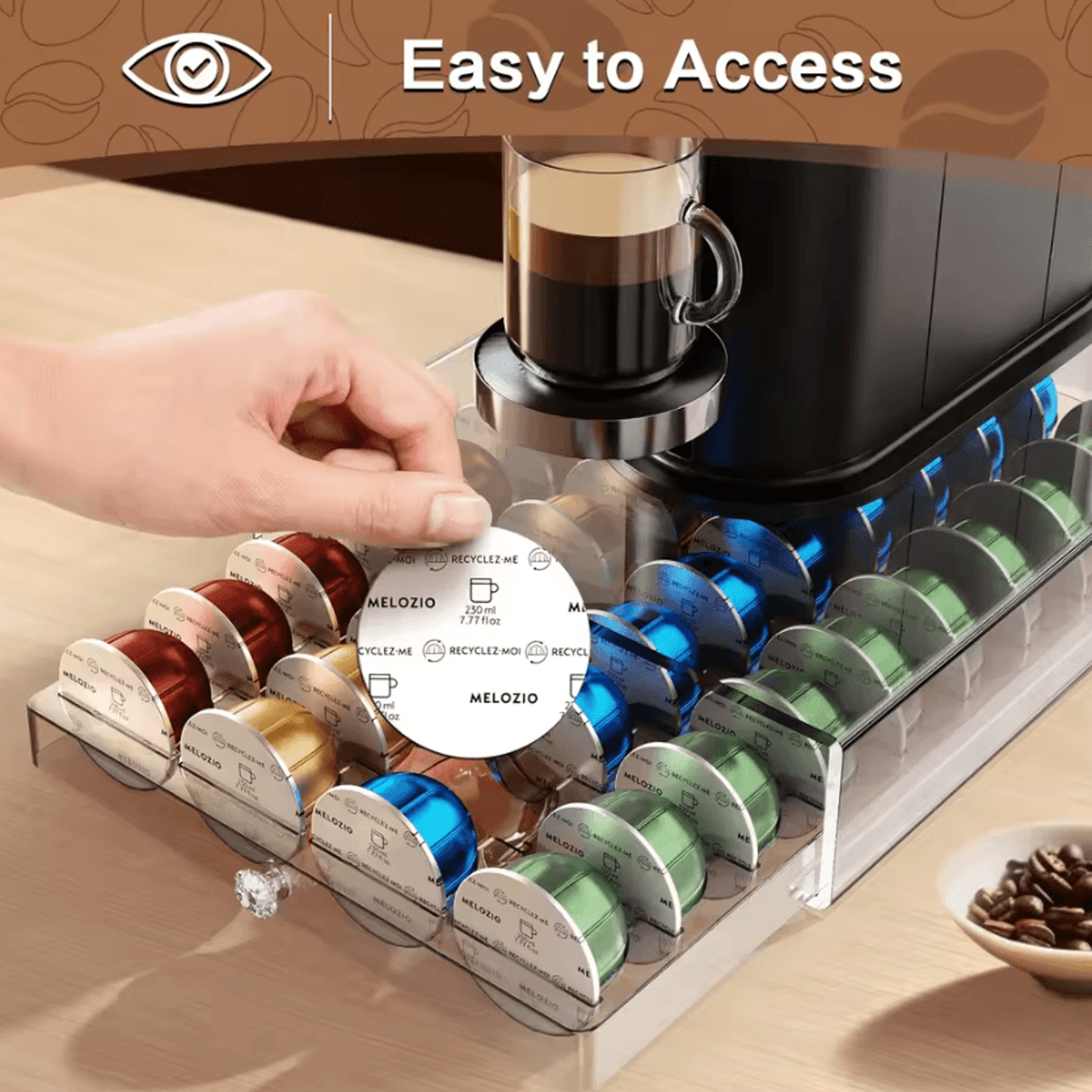 CrystalClear Nespresso Vertuo Pod Storage Drawer 2