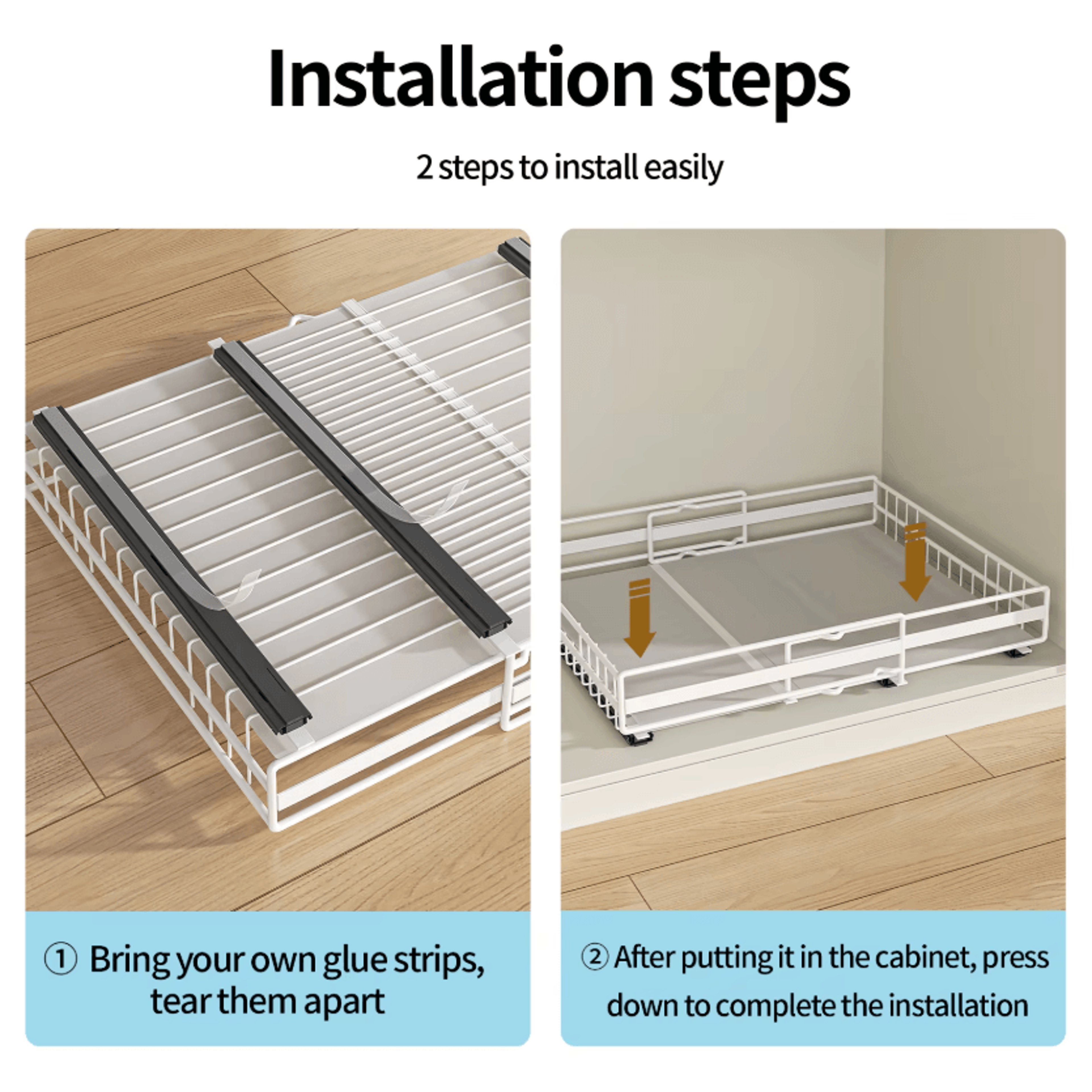 SlideFlex PullOut Cabinet Storage Rack 2