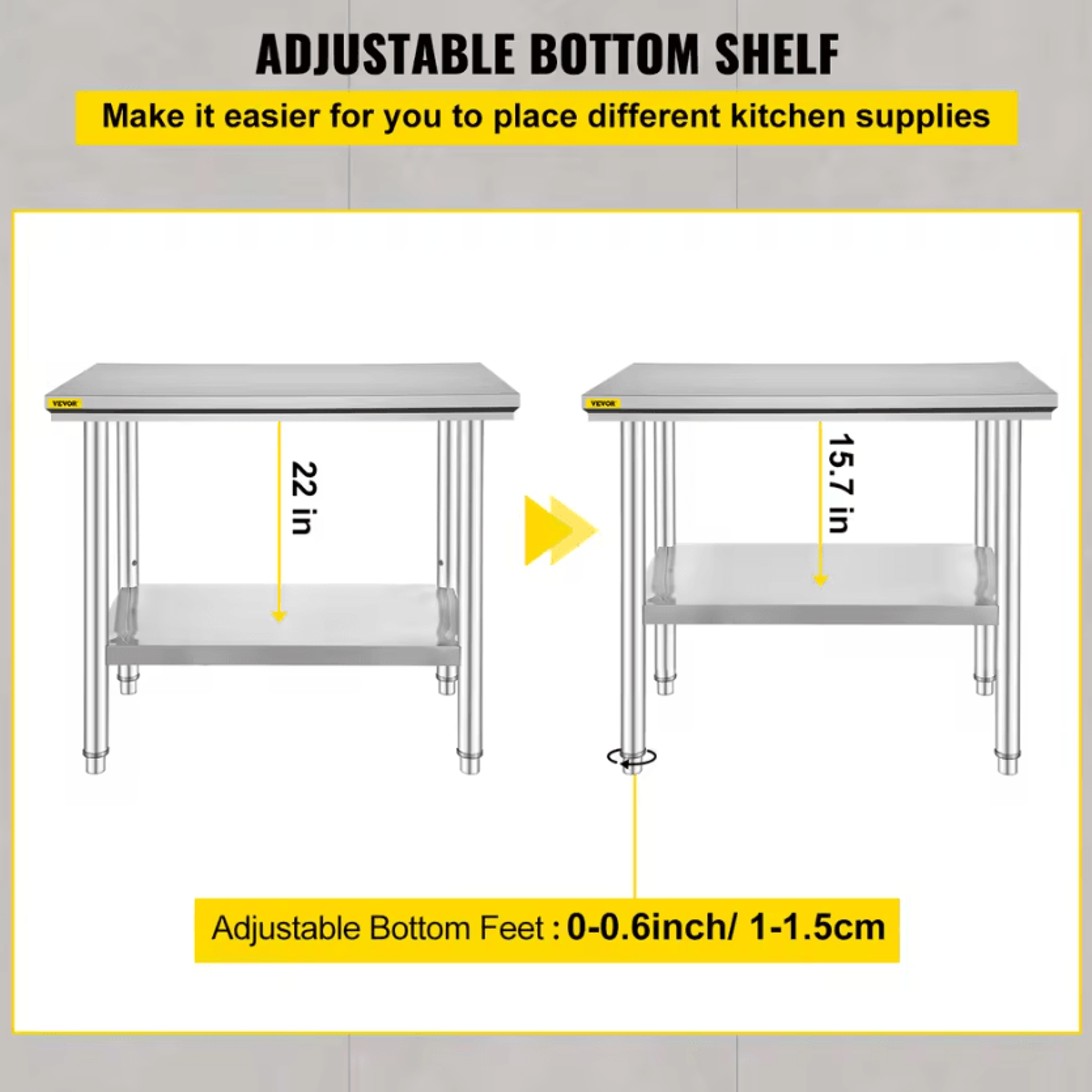 ProPrep Stainless Steel Commercial Work Table 4