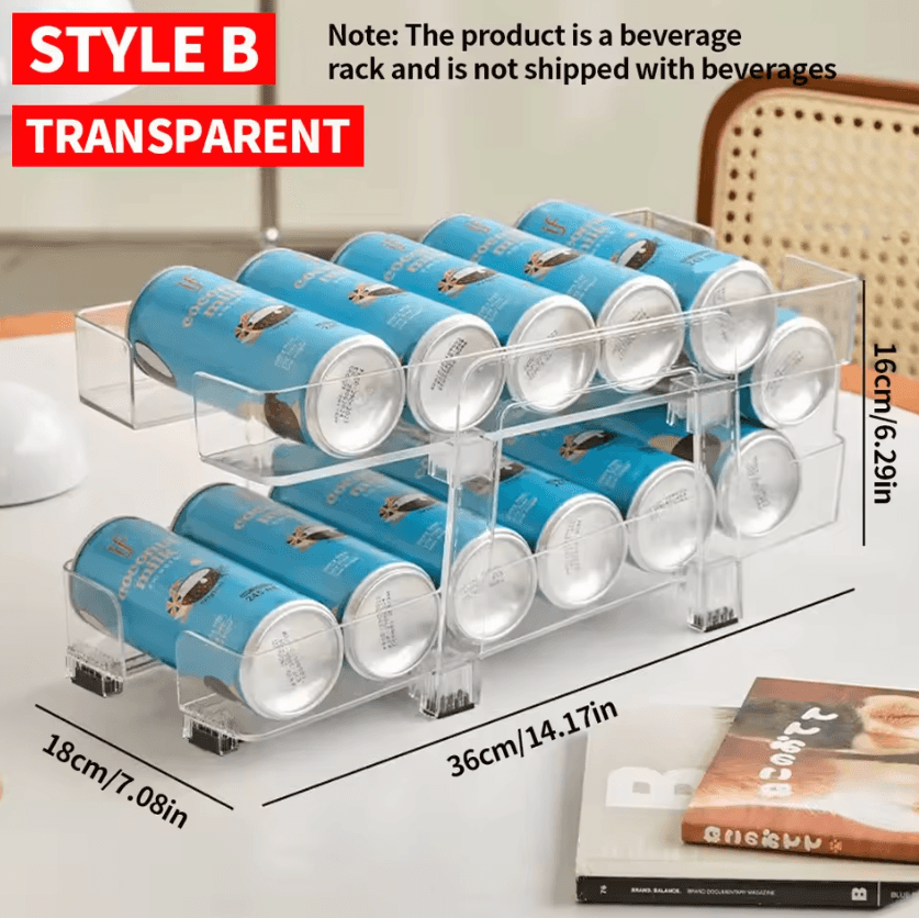 ClearStack DoubleLayer Beverage Can Organizer 0