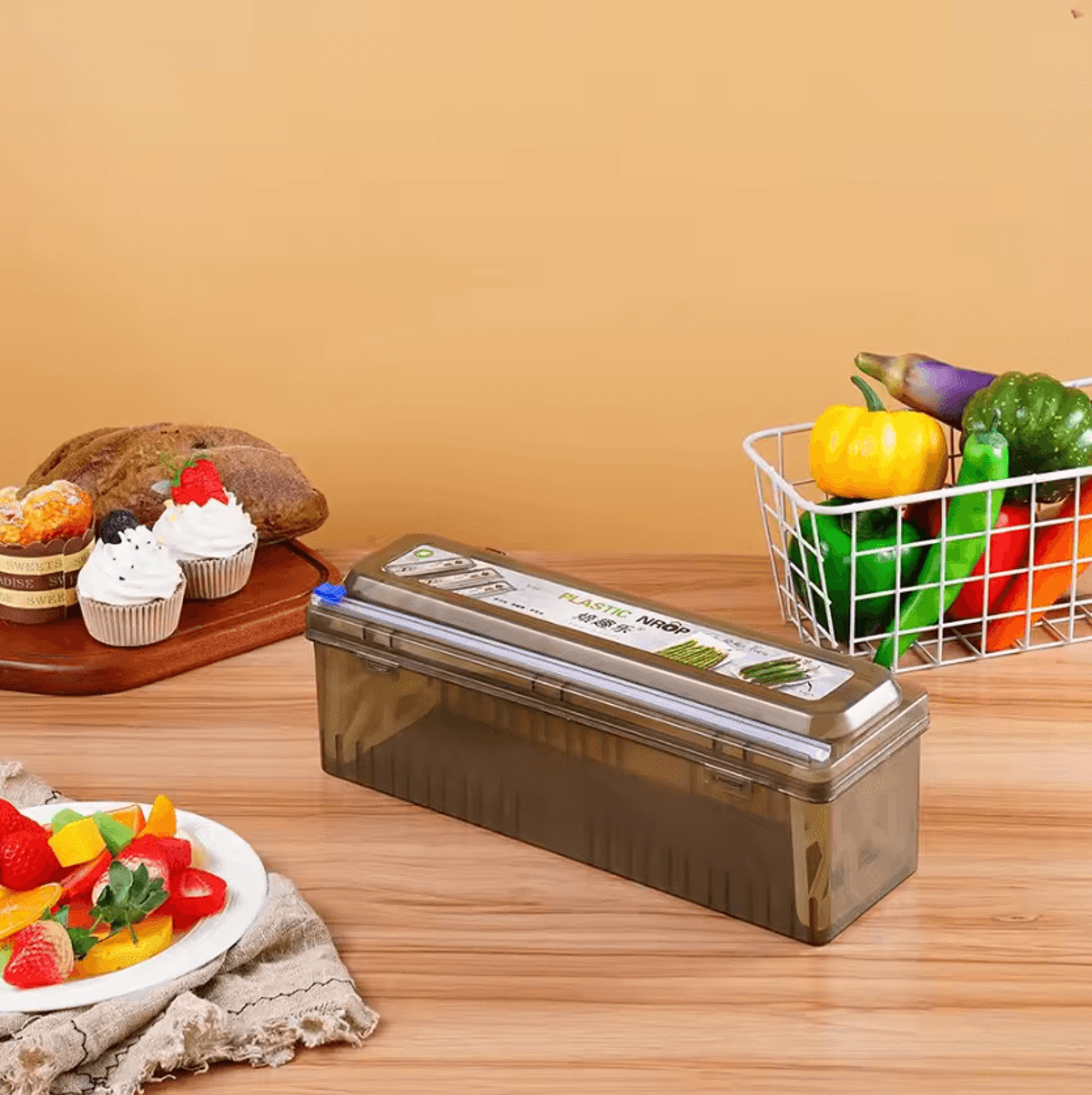 Food Preservation Film Cutter Plastic Packaging Dispenser Storage Box Aluminum Foil Stretch Film Cu 3