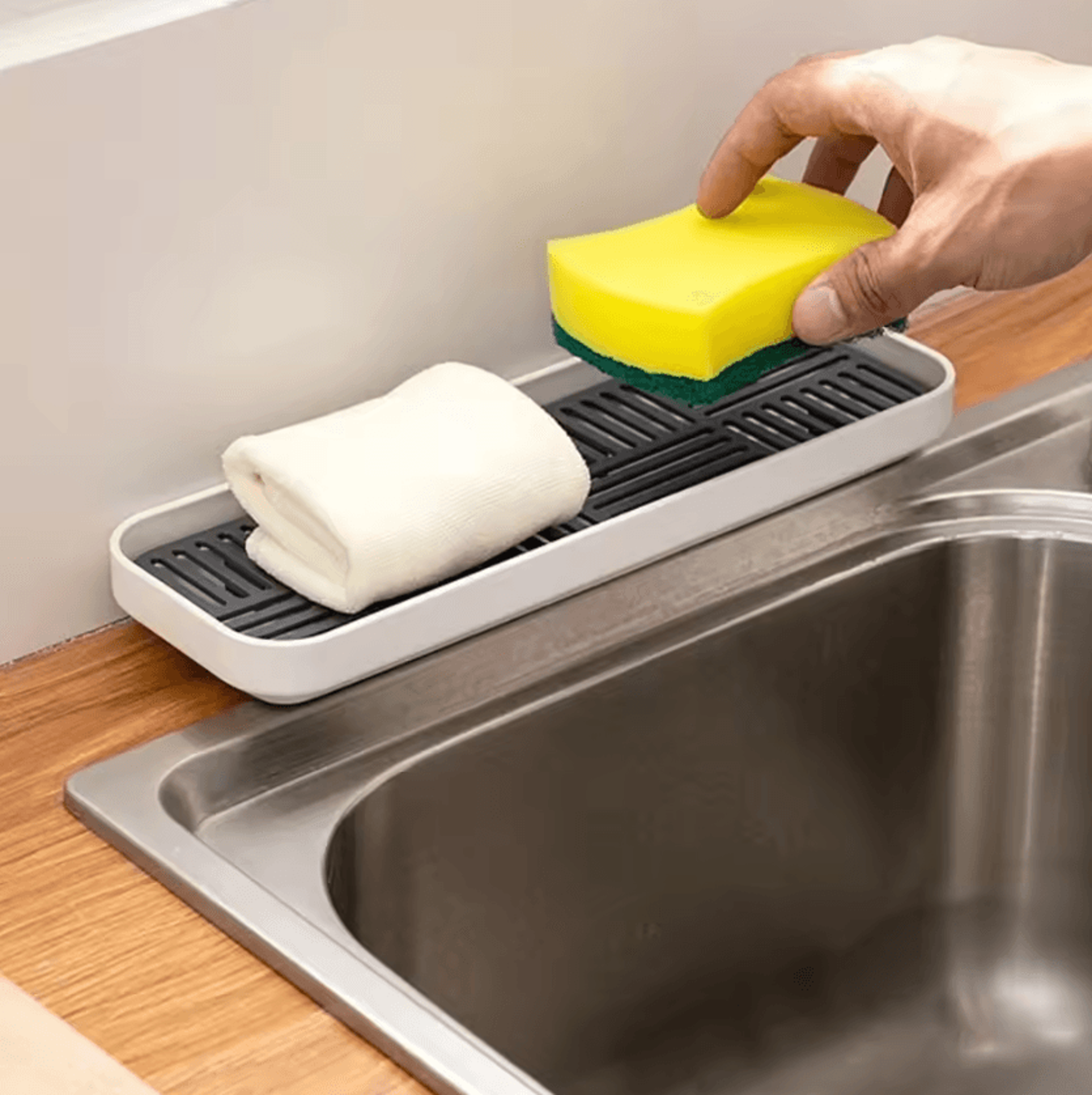 DryEase DoubleLayer Dish Drainer Tray 0