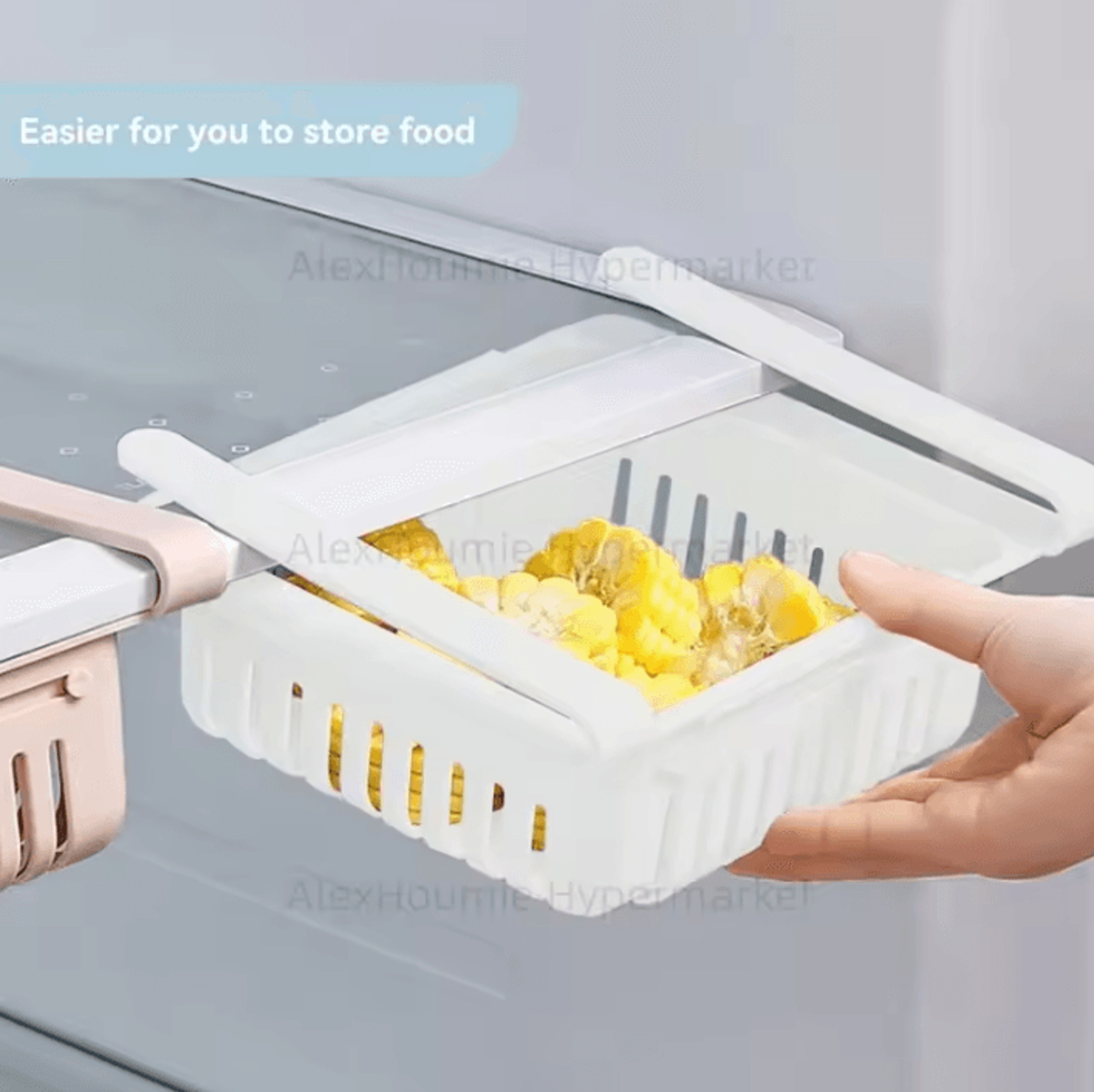 SlideFresh Refrigerator Hanging Drawer Organizer Set 1