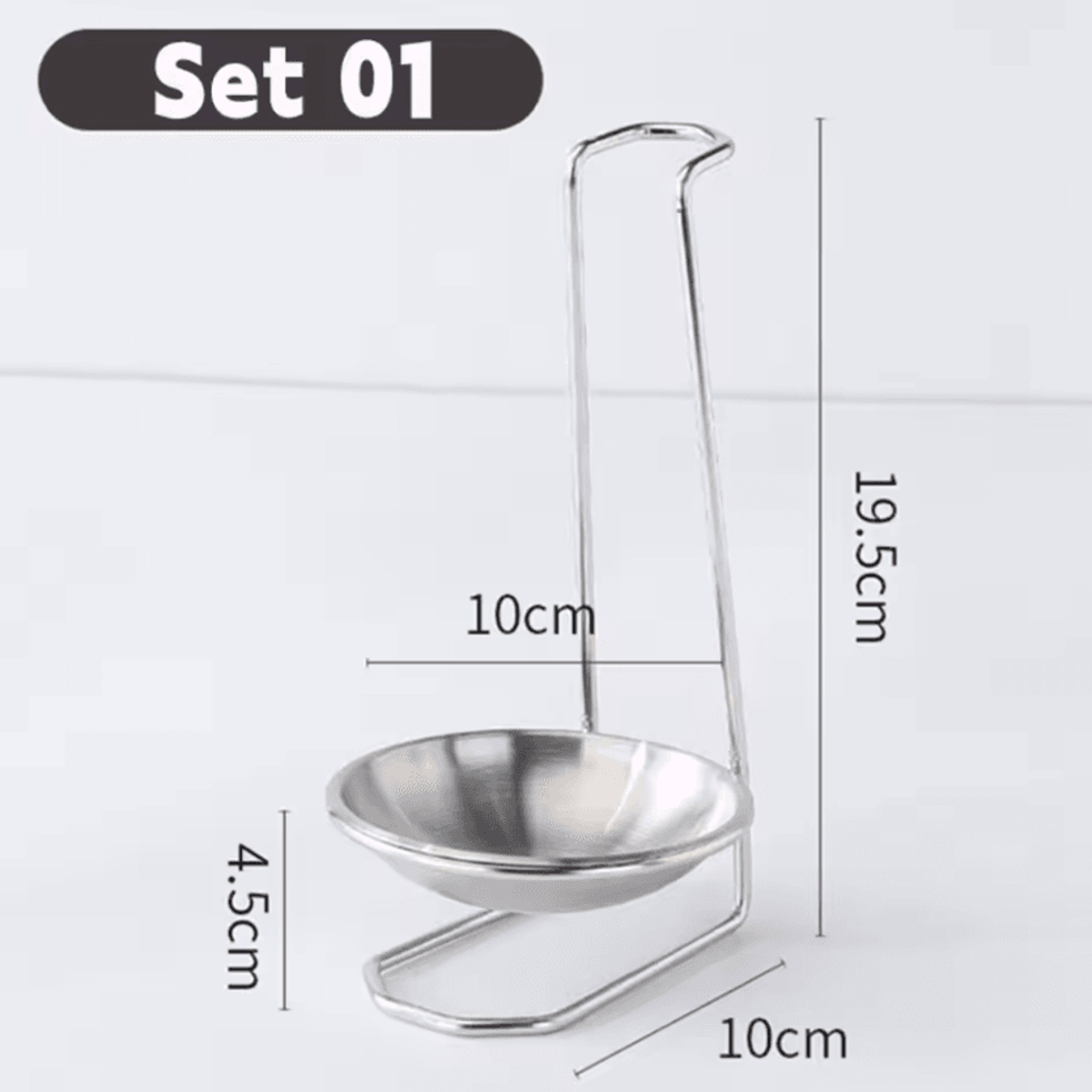 Vertical Ladle  Spoon Rest Stand  SpaceSaving Kitchen Utensil Holder 4
