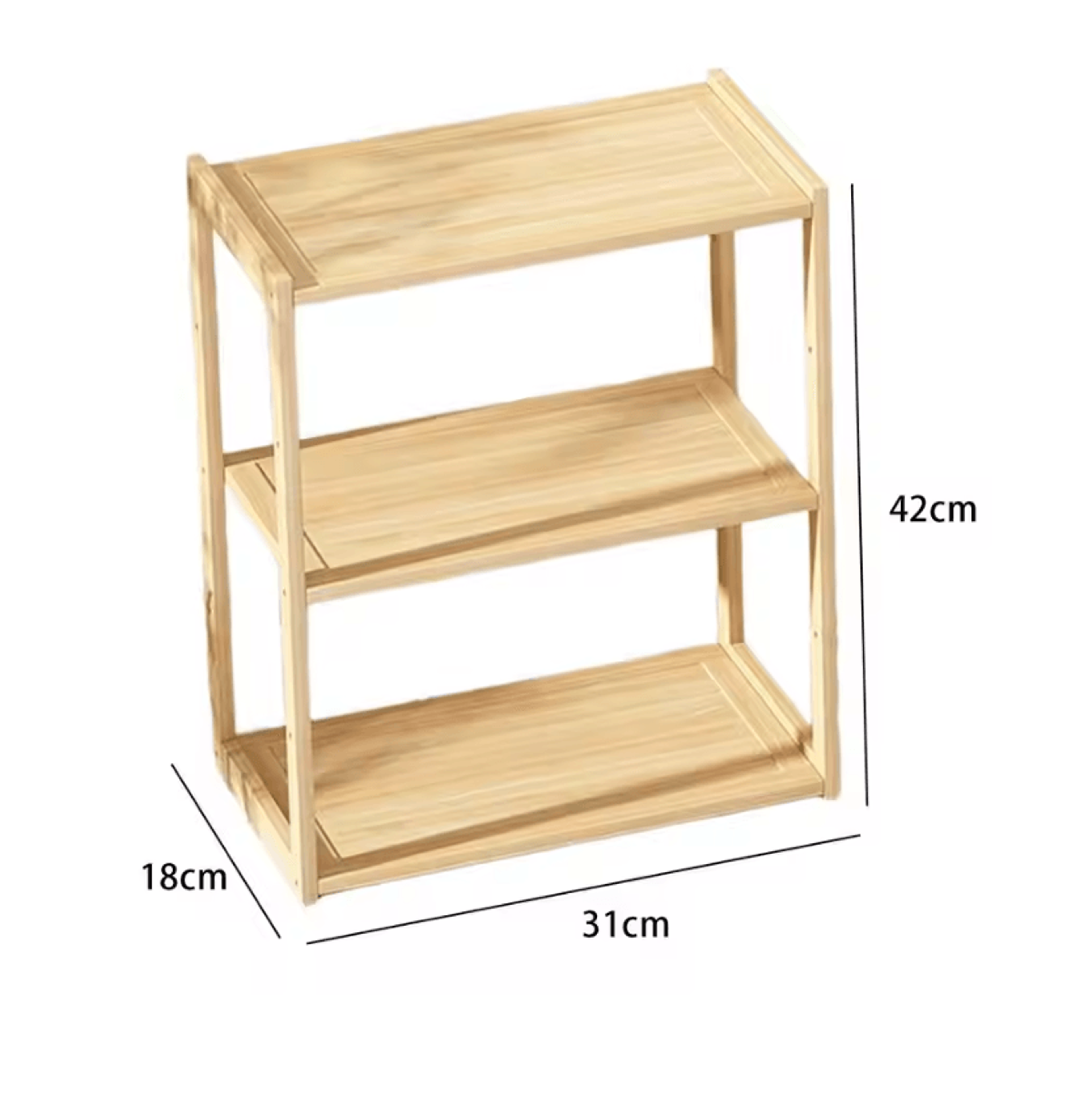 Rustic Wooden Desktop Display Shelf  MultiTier Countertop Storage Organizer 4