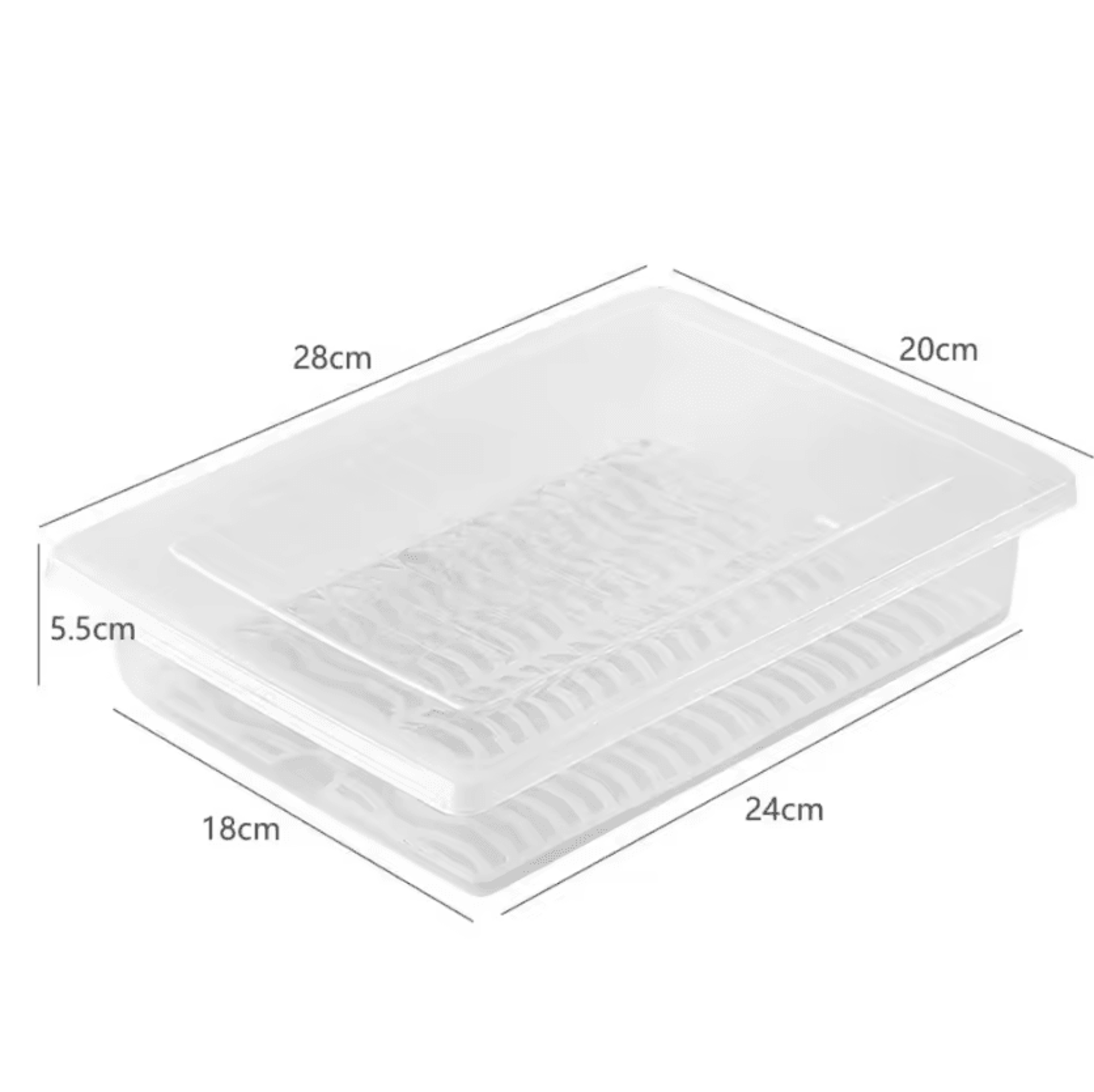 FreshSeal Refrigerator Storage Box  Food Container With Drain Tray  Airtight Lid 5