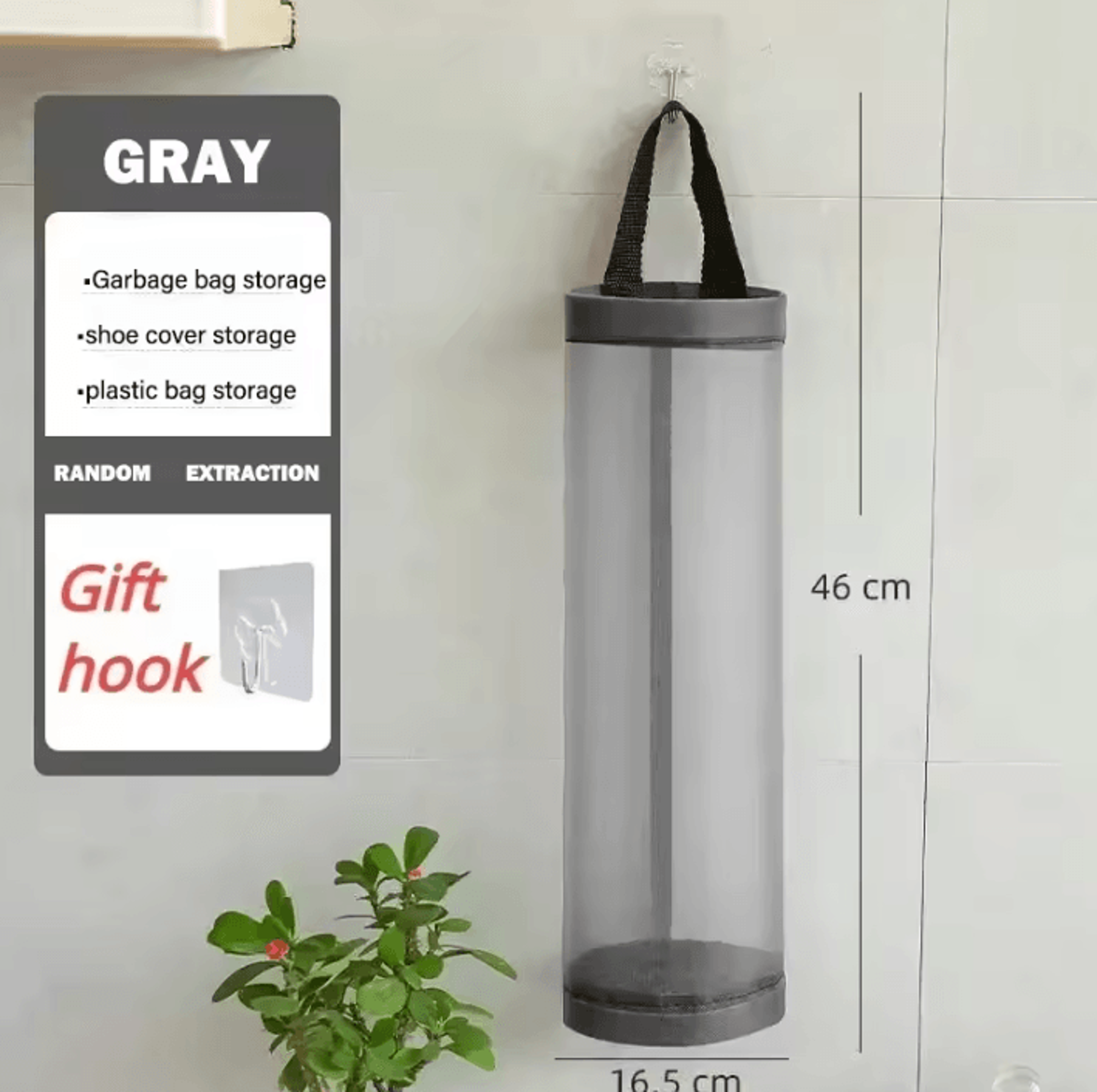 WallMount Grocery Bag Holder  Hanging Plastic Bag Storage Dispenser 3