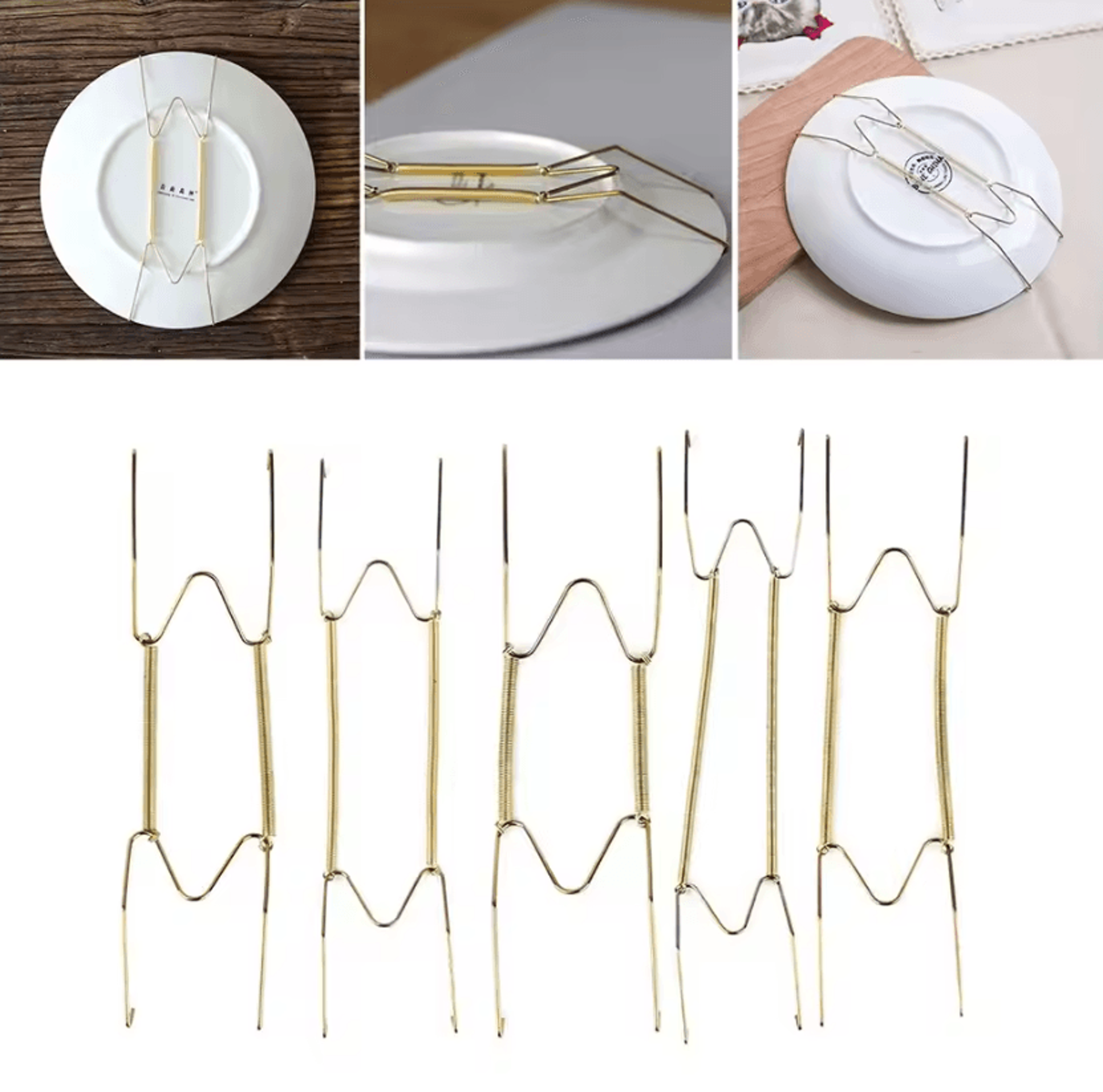 Invisible Wall Plate Display Hanger  Adjustable Spring Holder For Decorative Plates 2