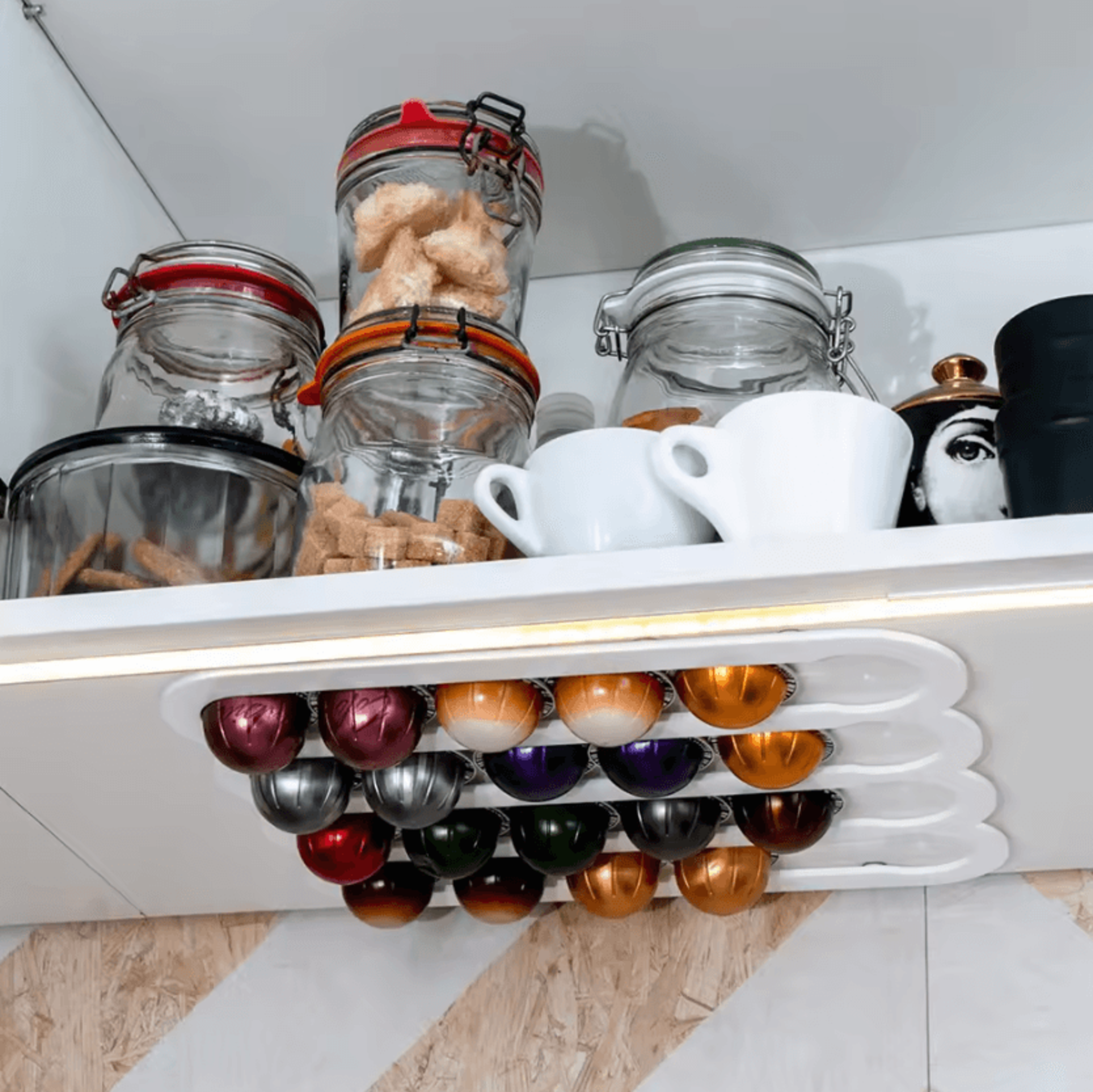Acrylic Coffee Pod Organizer For Vertuo Capsules  SpaceSaving Countertop Holder 4